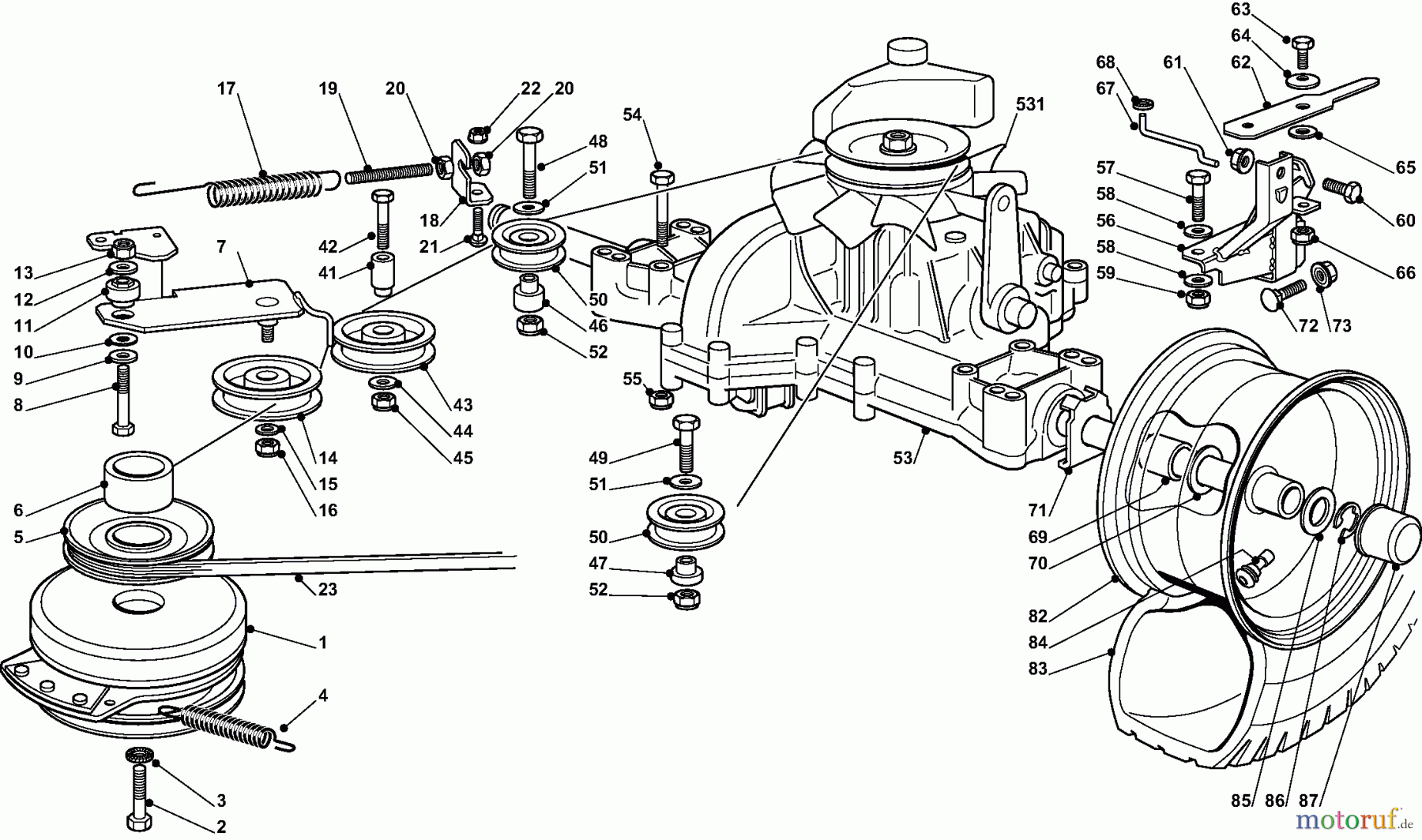  Dolmar Rasentraktoren TM9214H TM-92.14 H (2013-2014) 6y  Getriebe