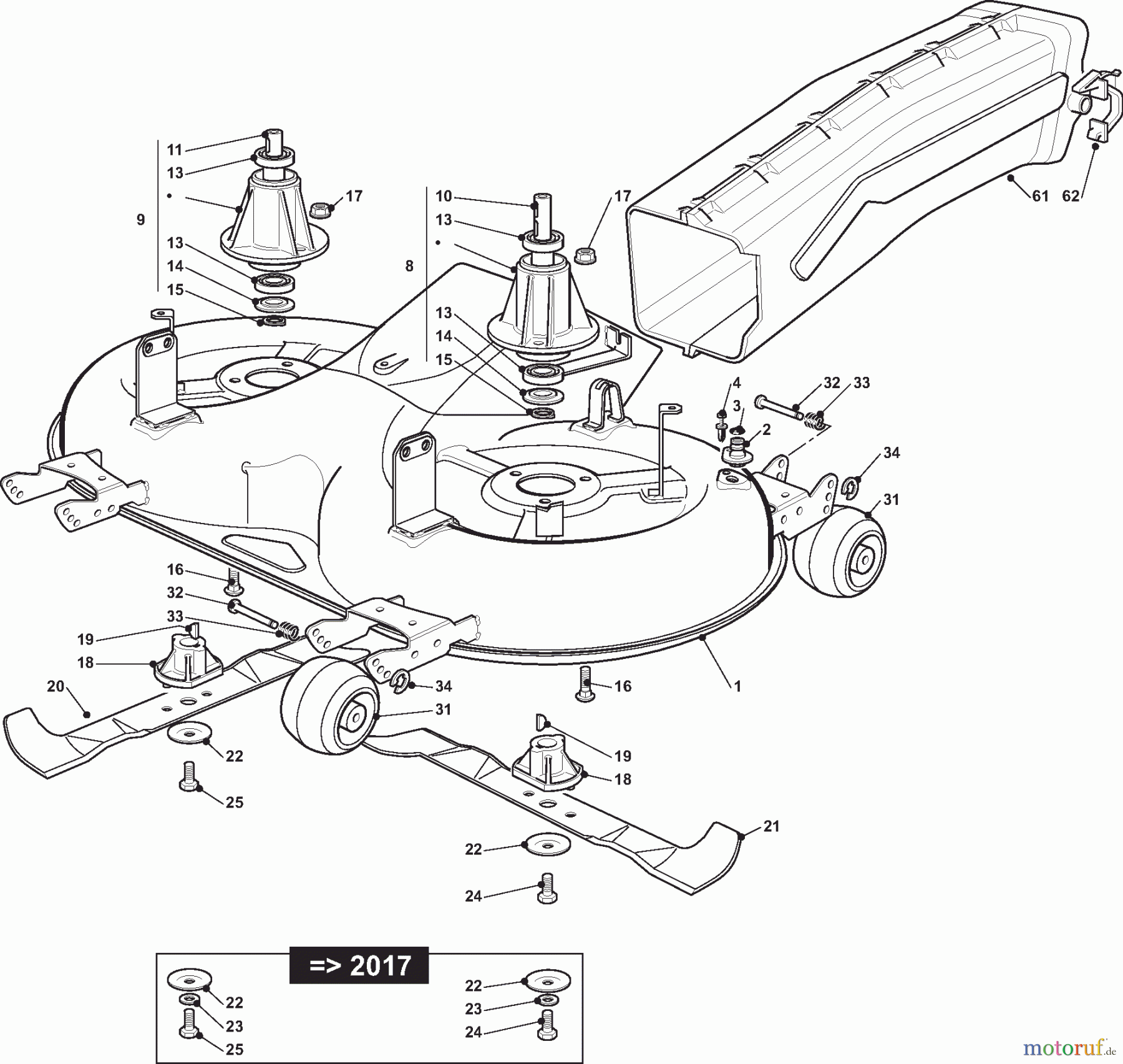  Dolmar Rasentraktoren TM12222H2 TM12222H2 (2015-2019) 9a  Schneidwerkzeug (2a)