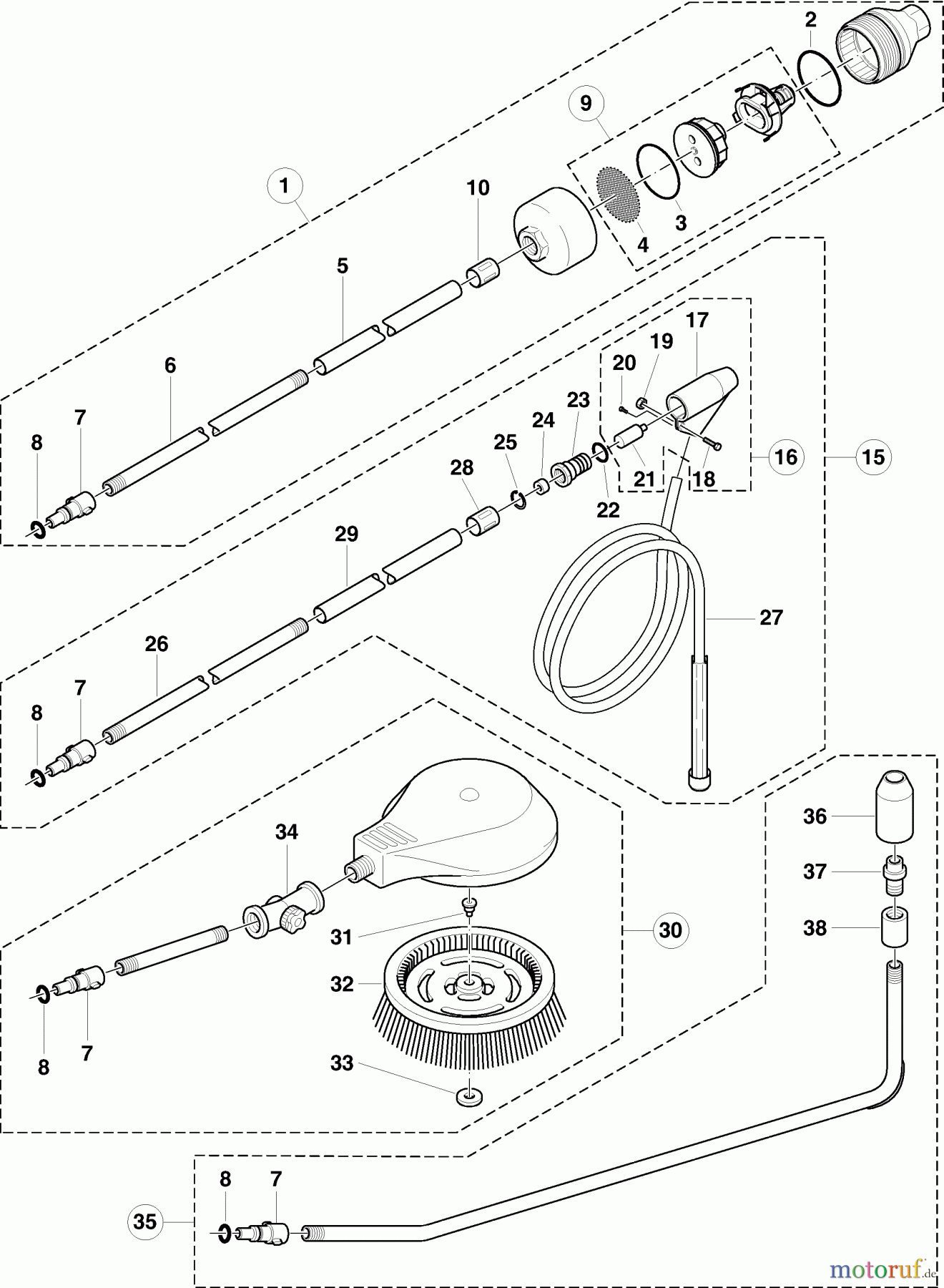  Dolmar Hochdruckreiniger Benzin HP-450 (->2000) 9  Zubehör (nicht im Lieferumfang)
