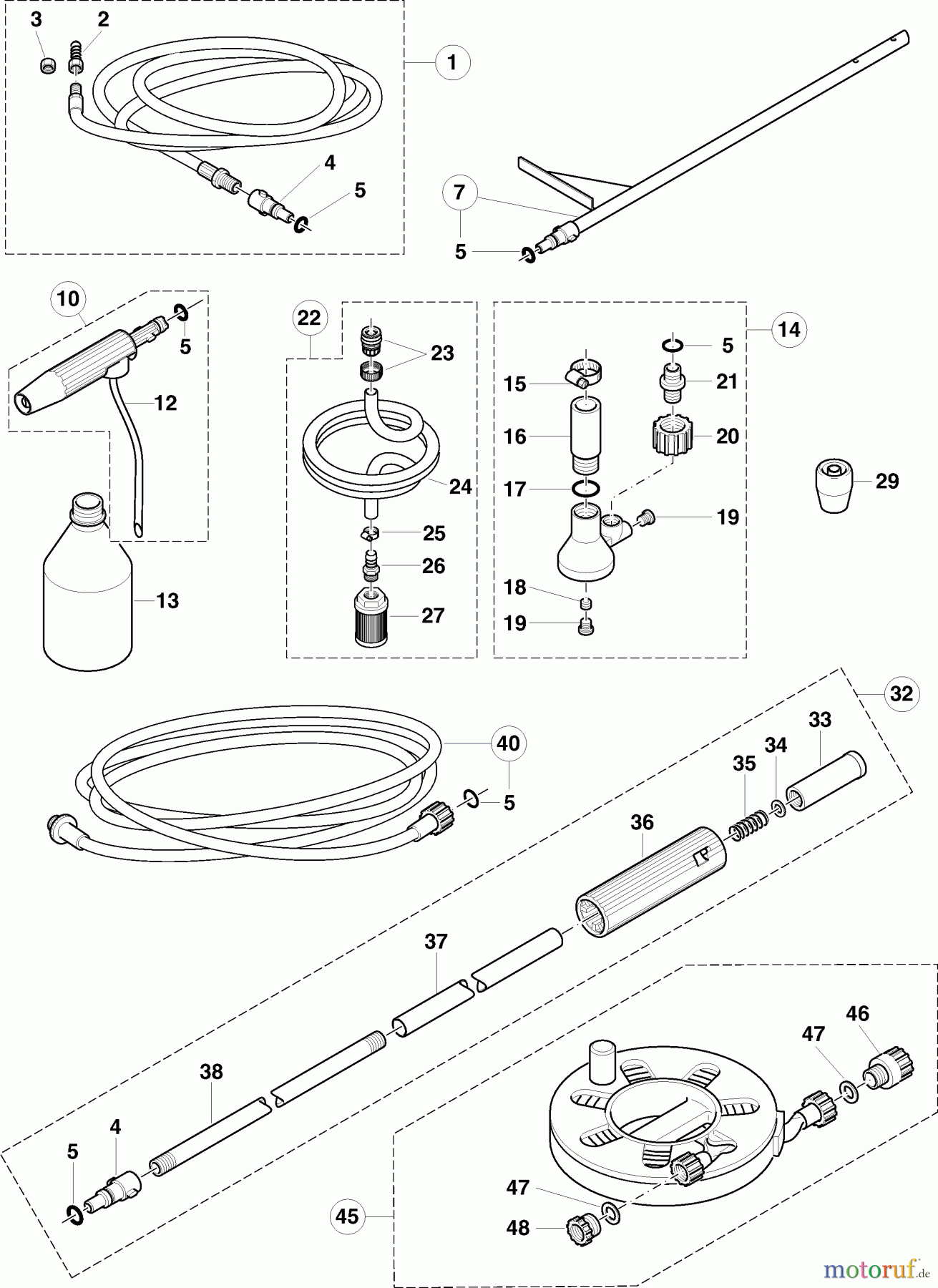  Dolmar Hochdruckreiniger Benzin HP-450 (->2000) 10  Zubehör (nicht im Lieferumfang)