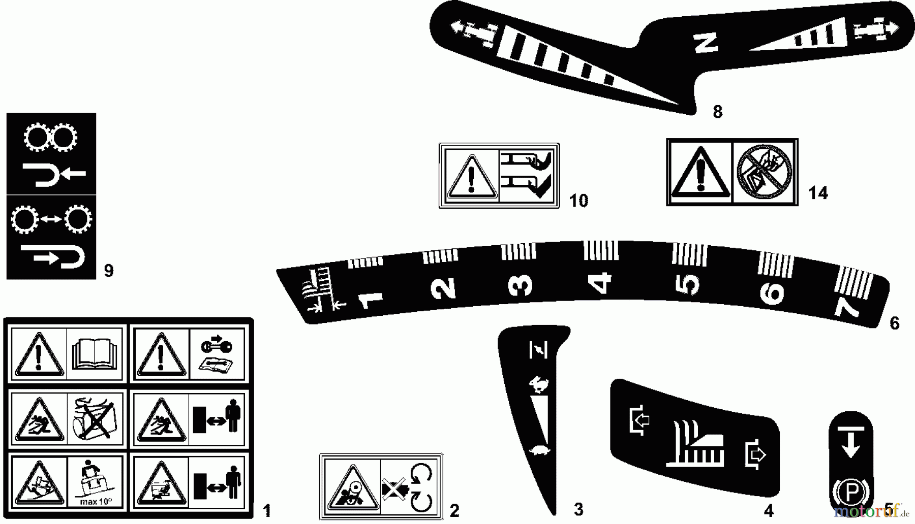 Dolmar Rasentraktoren RM7213H RM-72.13 H (2006) 13  AUFKLEBER