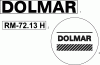 Dolmar RM7213H RM-72.13 H (2006) Spareparts 14  AUFKLEBER
