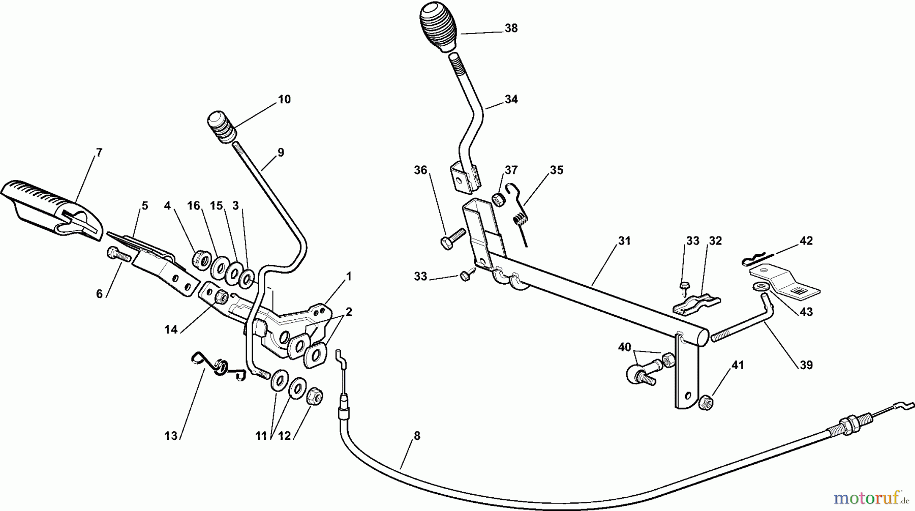  Dolmar Rasentraktoren RM-63.7 RM-63.7 (2007) 4  GETRIEBE UND BREMSE ANTRIEB