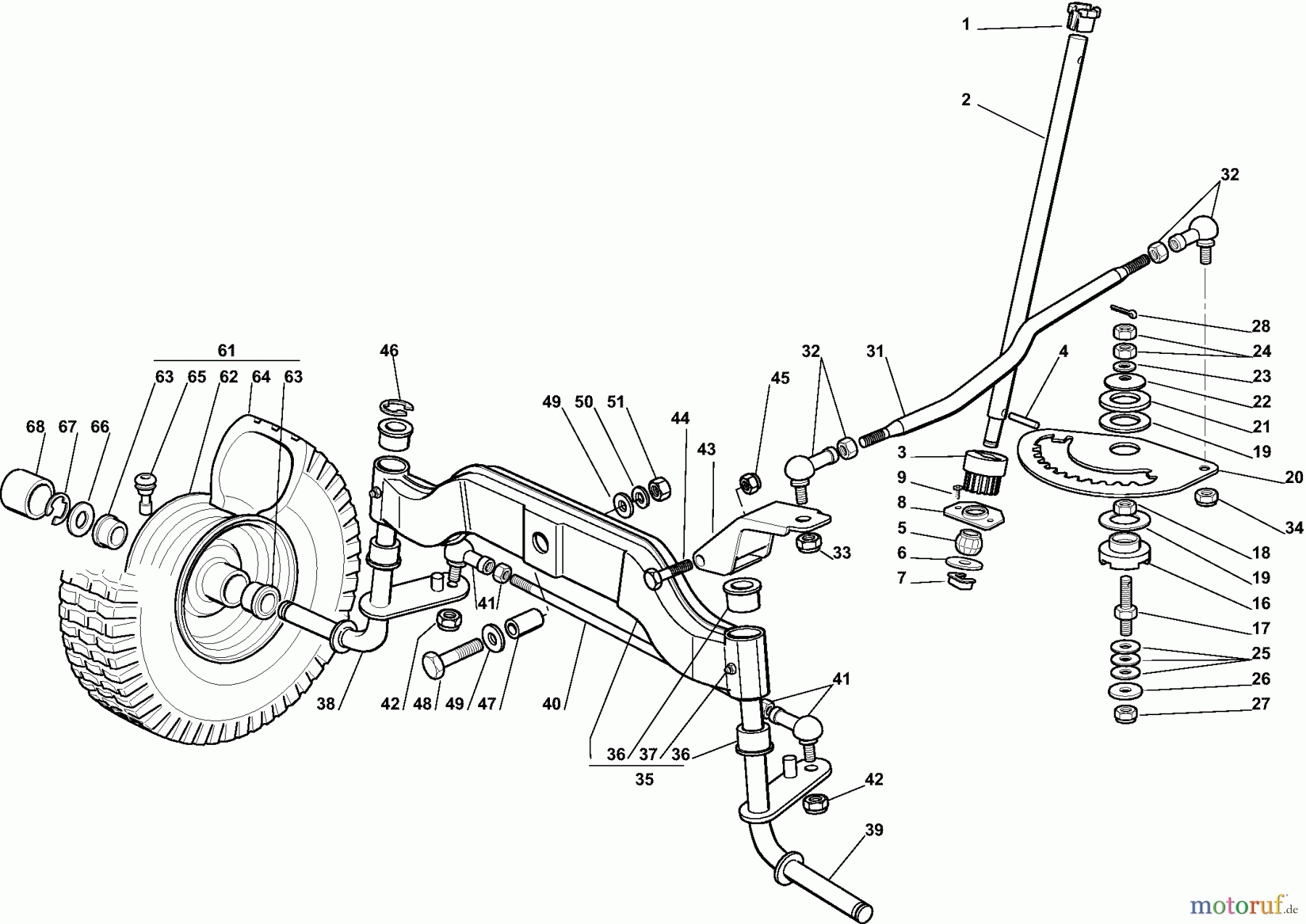  Dolmar Rasentraktoren TM10220H2 TM-102.20 H2 (2007) 3  LENKGETRIEBE