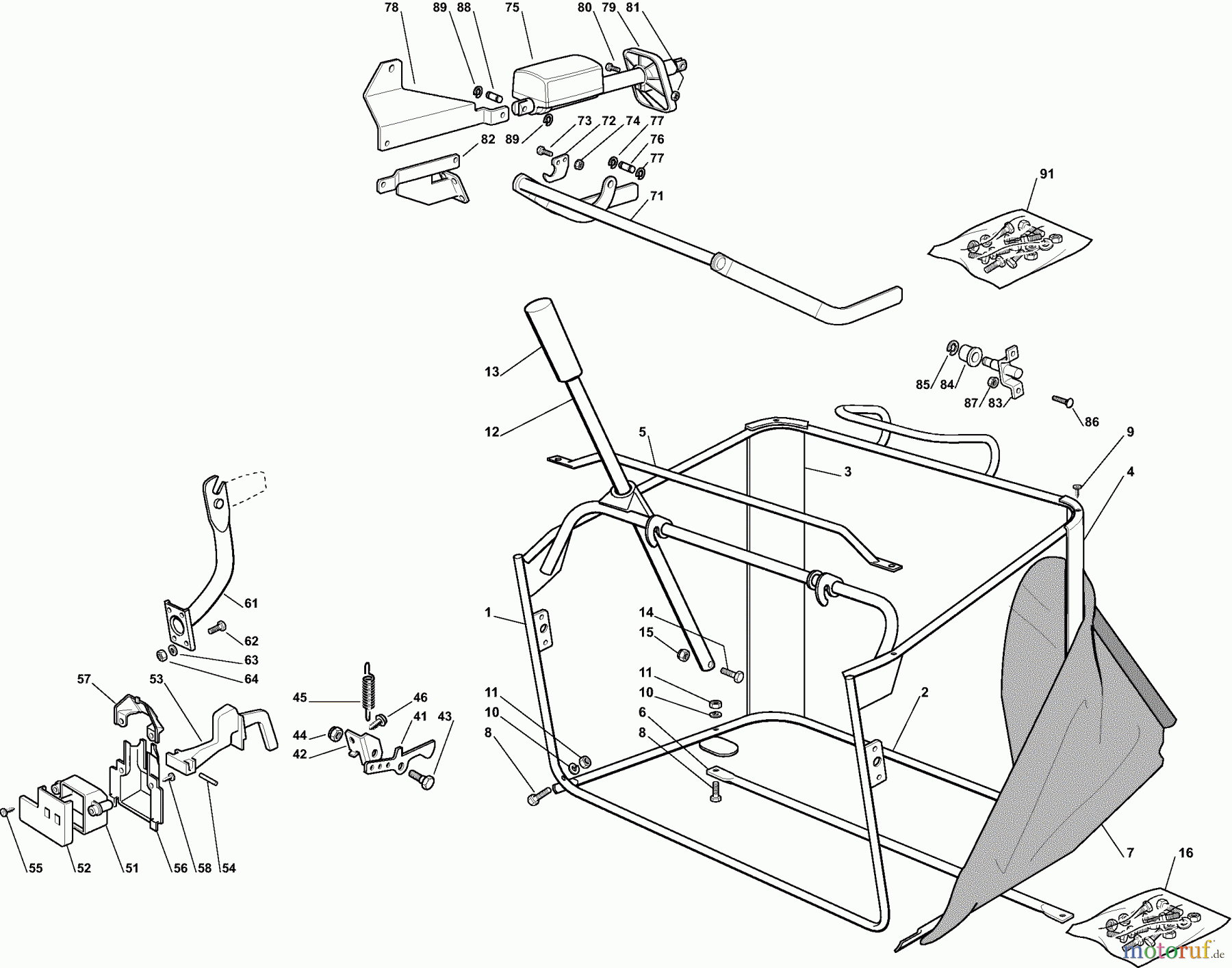  Dolmar Rasentraktoren TM-102.16 TM-102.16 (2007) 10  Grasfangsack
