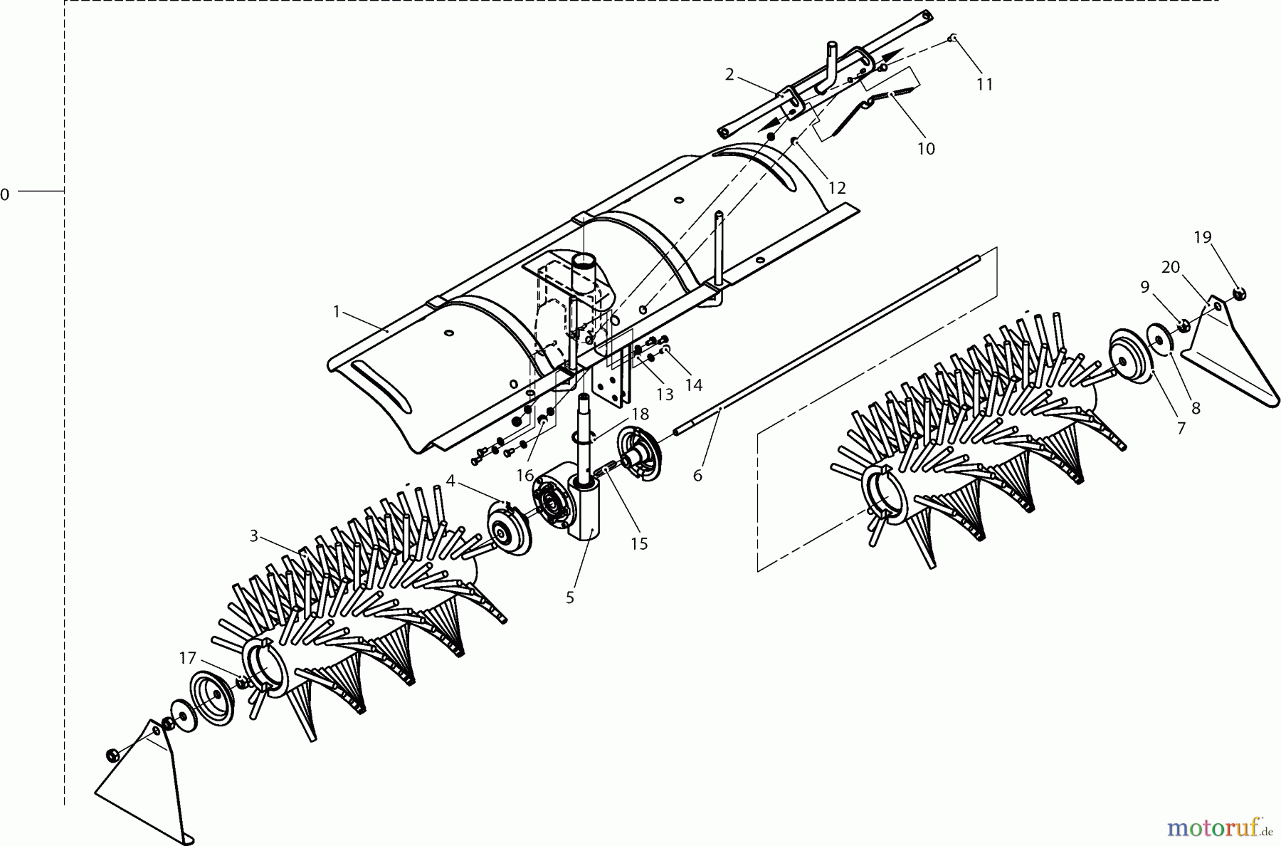  Dolmar Rasentraktoren Zubehör RS-120, TA-250, TK-420, TK-520, TS-125 11  TK-420 - Kehrmaschine (Basiswechsler)
