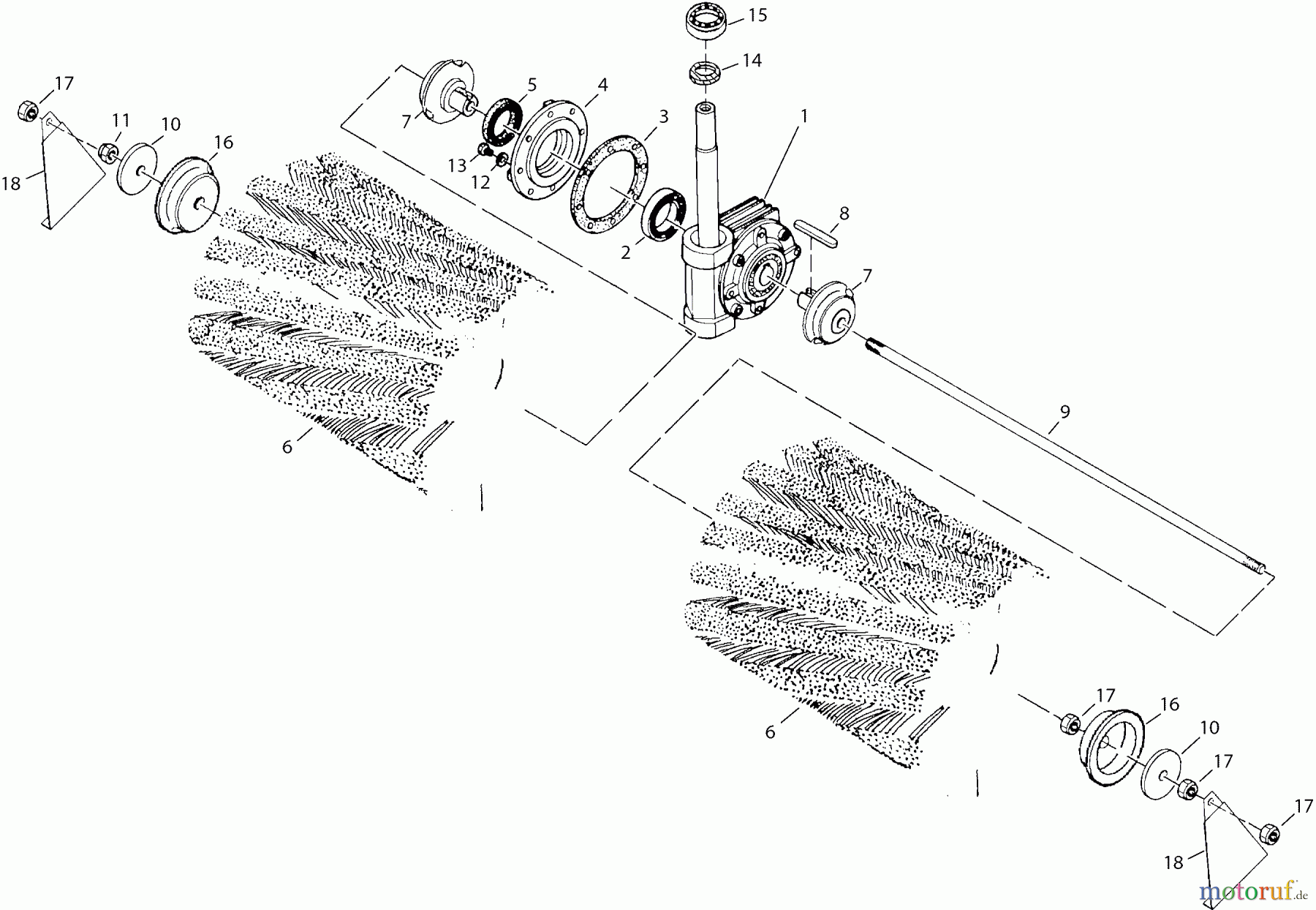  Dolmar Rasentraktoren Zubehör RS-120, TA-250, TK-420, TK-520, TS-125 17  TK-520 - Kehrmaschine (Schnellwechsler)