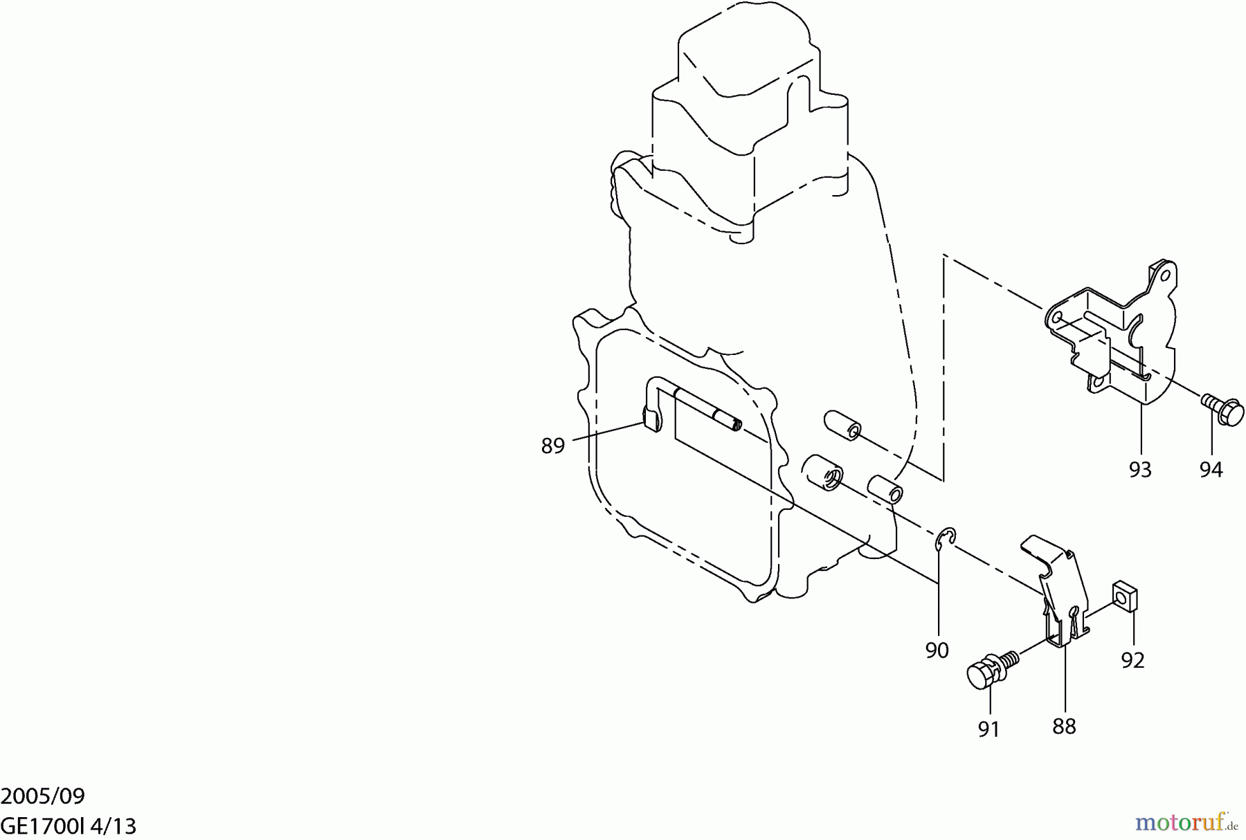  Dolmar Stromerzeuger GE-1700 I 4  Reglerhebel
