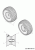 MTD 22/46 13AT77KT308 (2018) Spareparts Front wheels 15x6