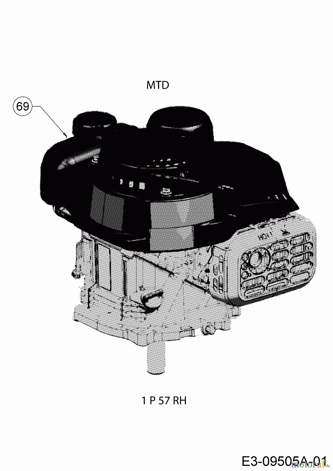  MTD Petrol mower self propelled Smart 42 SPO 12D-LASJ600  (2020) Engine MTD