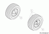 MTD Z 170 DH 17AMCACS678 (2019) Listas de piezas de repuesto y dibujos Front wheels 11x4