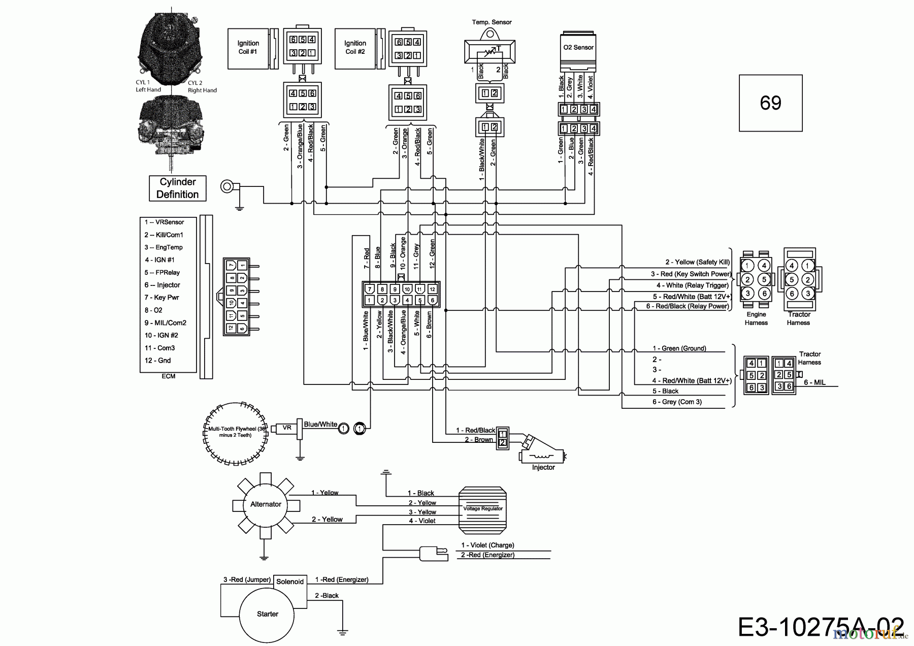 MTD-Engines Vertical 9Q78HUB 752Z9Q78HUB (2020) Wiring diagram
