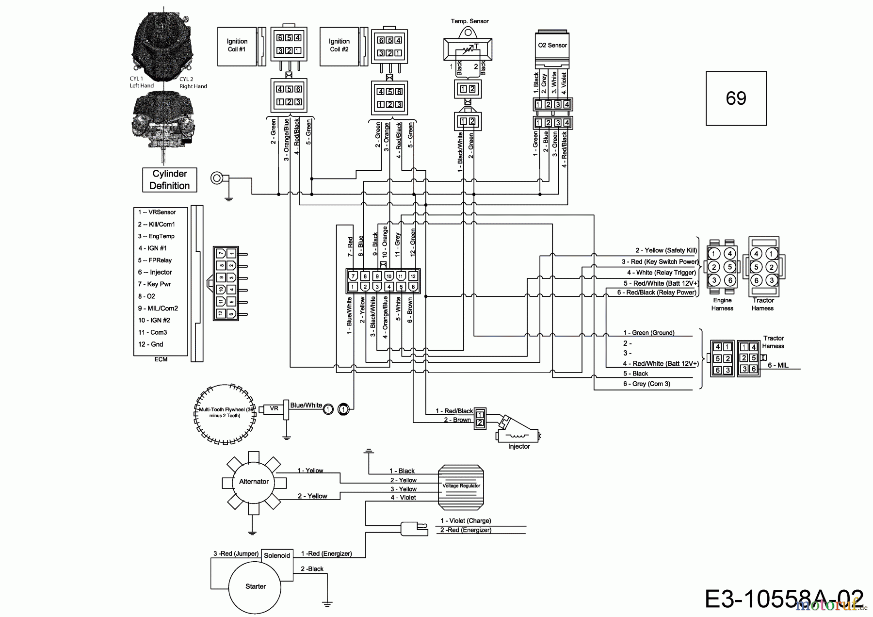  MTD-Engines Vertical 9Q78HUA 752Z9Q78HUA  (2019) Wiring diagram