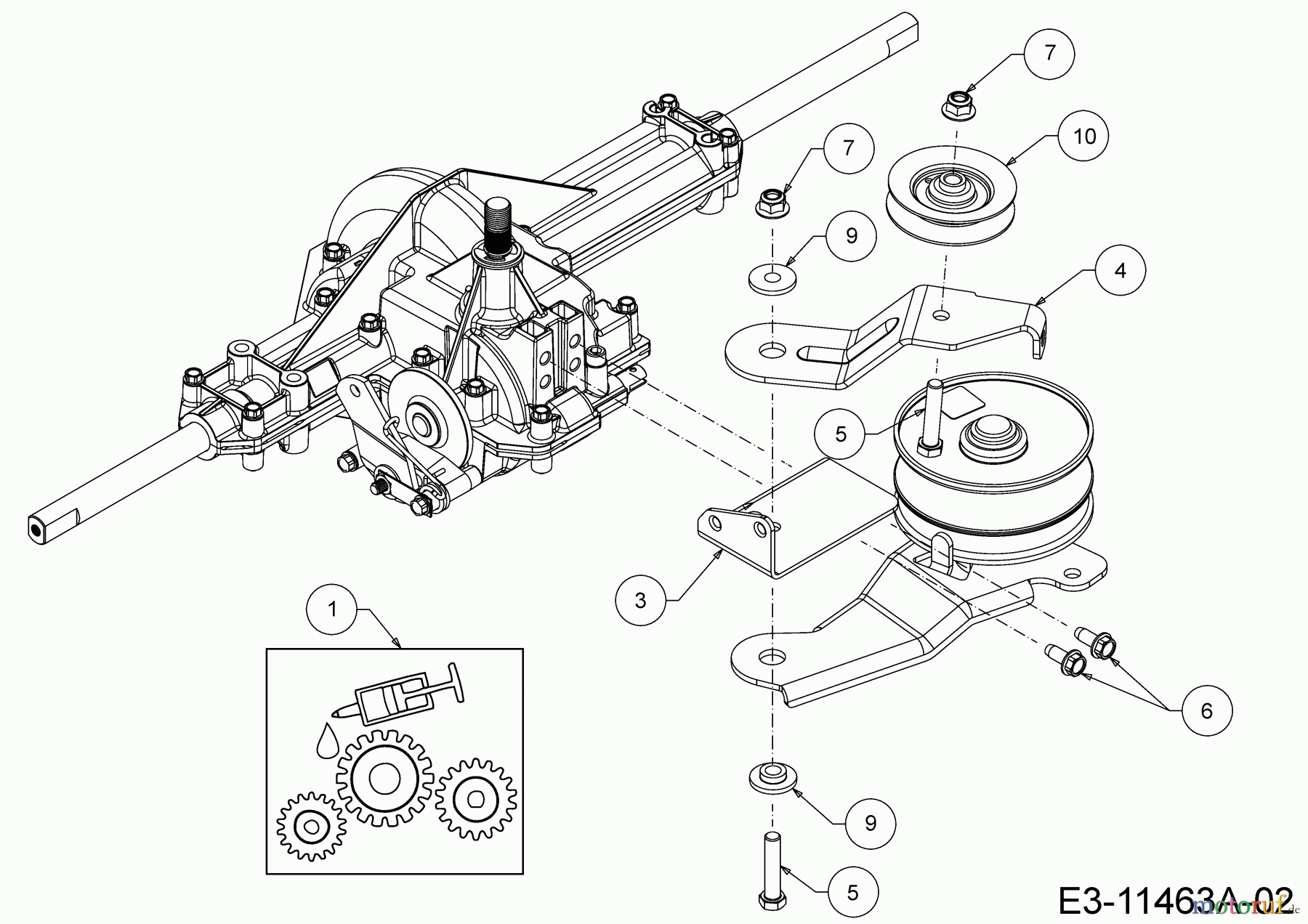  MTD Lawn tractors Smart RF 125 13A776KF600  (2019) Idle pullie gearbox