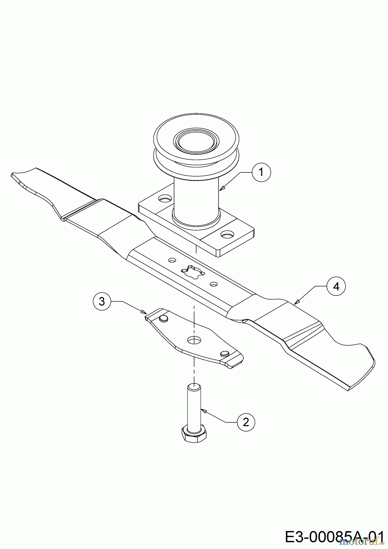  Black-Line Petrol mower self propelled BL 46/170 H 12B-TAKQ683  (2021) Blade, Blade adapter