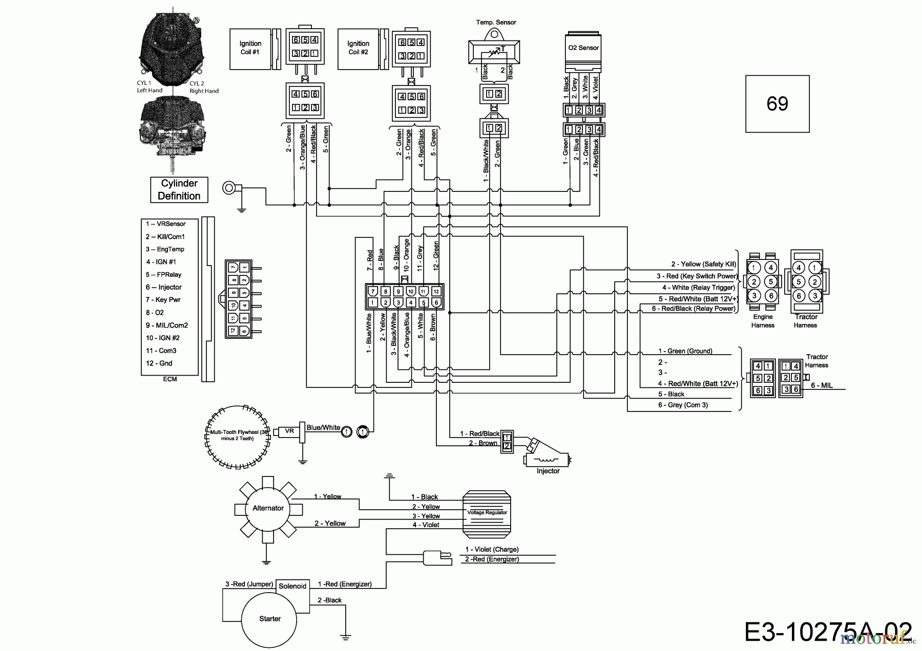  MTD-Engines Vertical 9Q78HW 752Z9Q78HW (2020) Wiring diagram