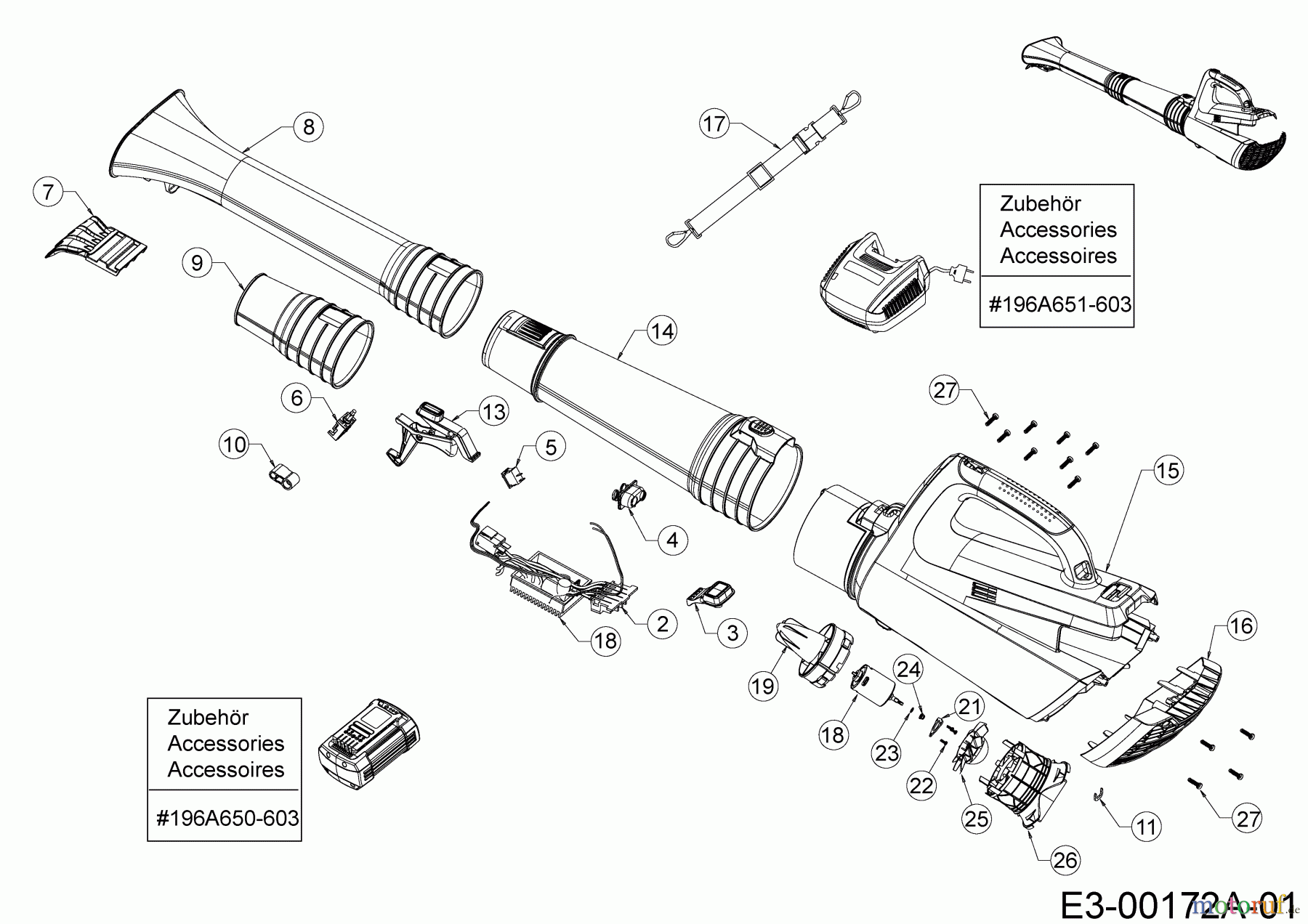  Cub Cadet Battery leaf blower LH3 EB 41AA0BO-603  (2020) Basic machine