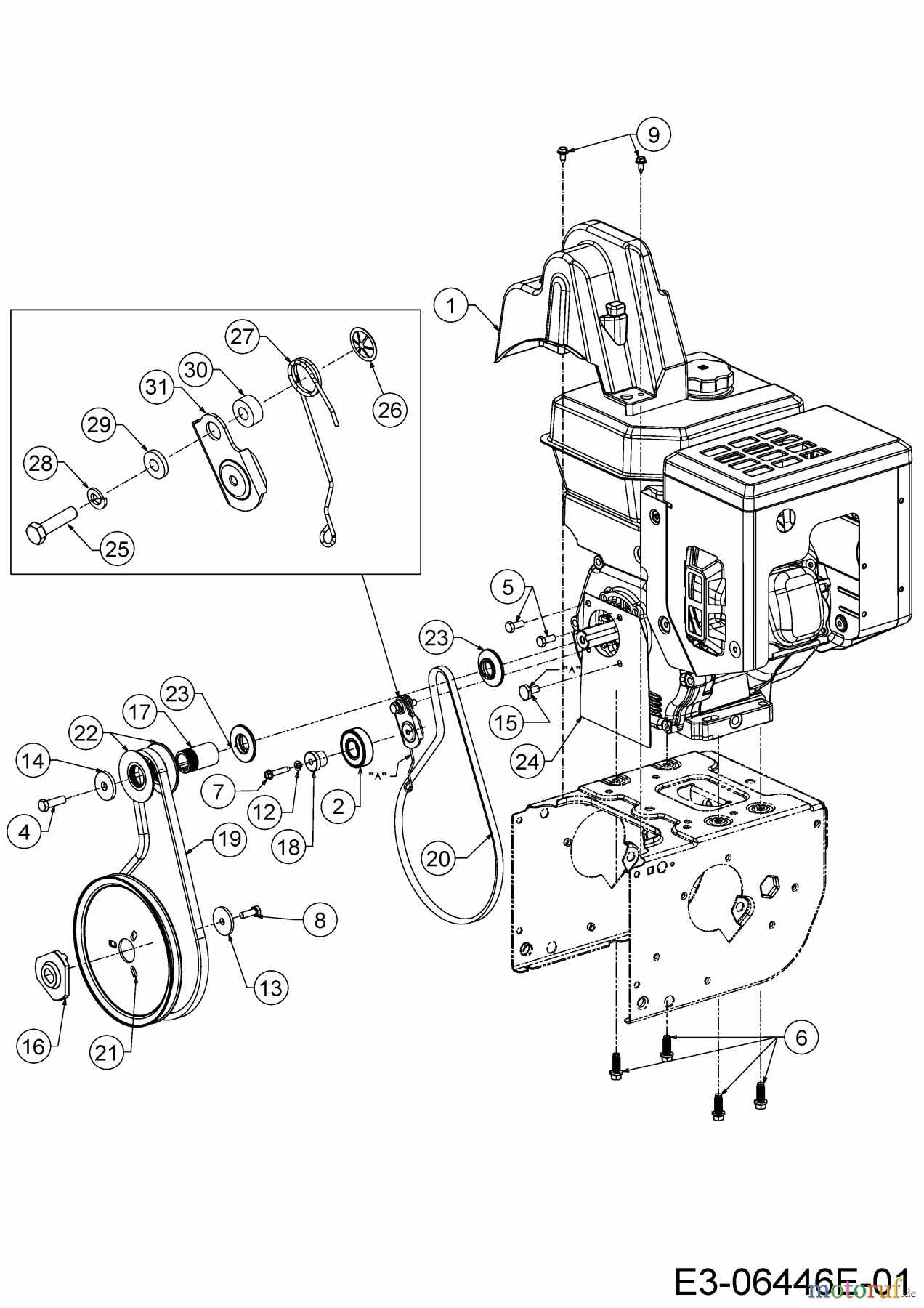  Cub Cadet Snow throwers XS3 76 SWE 31AY5EVZ603 (2020) Drive system, Milling drive