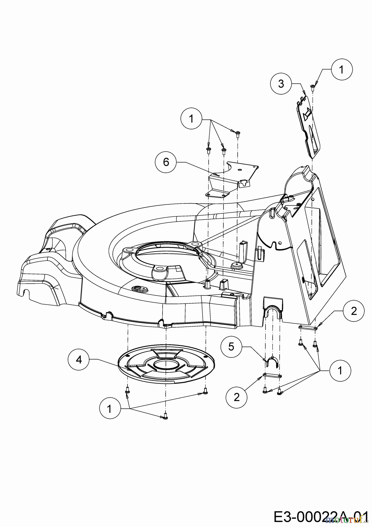  Wolf-Garten Petrol mower self propelled OMEGA1 53 B S 12A-ZA7F650 (2019) Covers, Bearing rear axle