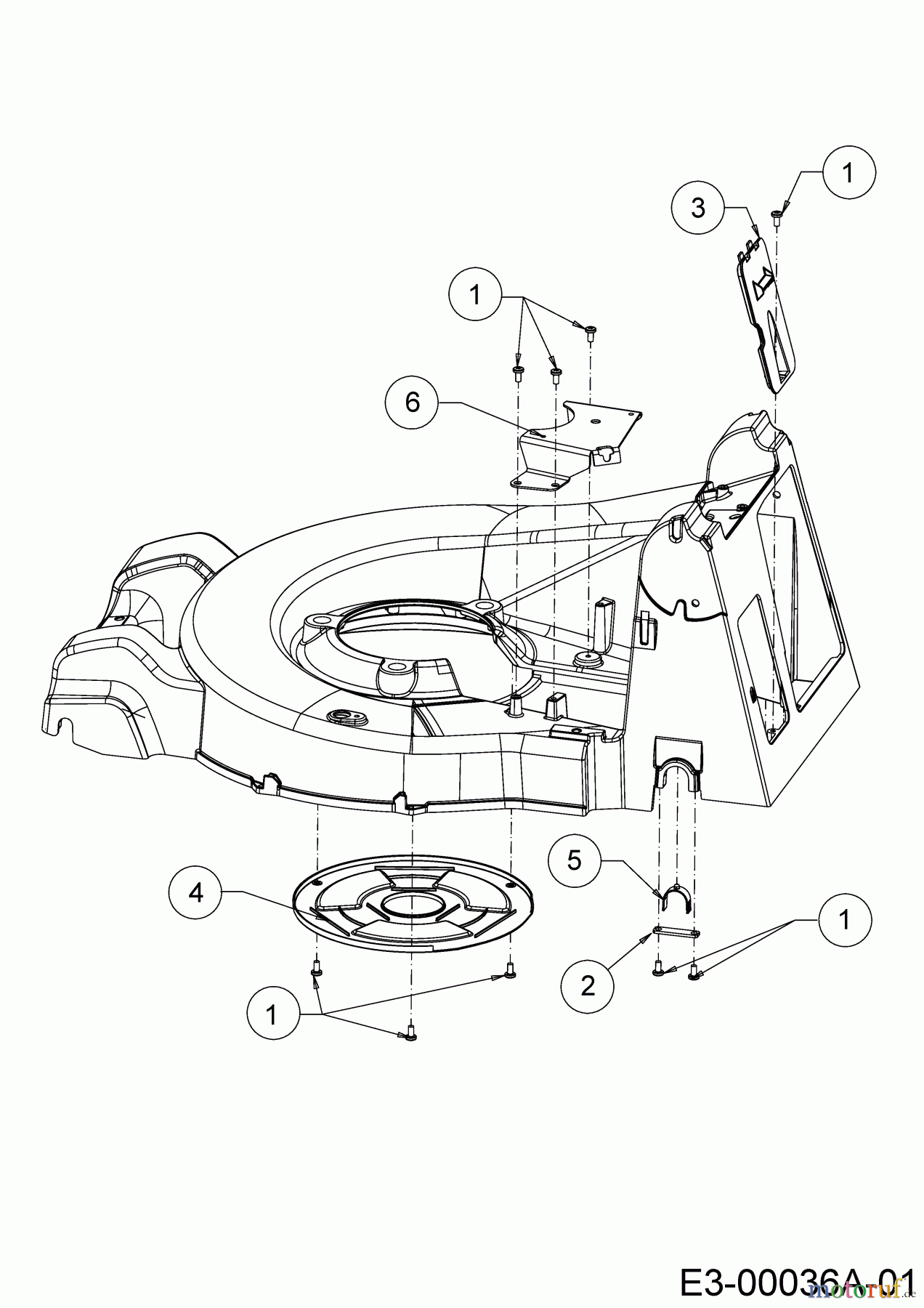  Wolf-Garten Petrol mower self propelled OMEGA2 53 B ES V 12ARZA9B650 (2019) Covers, Bearing rear axle