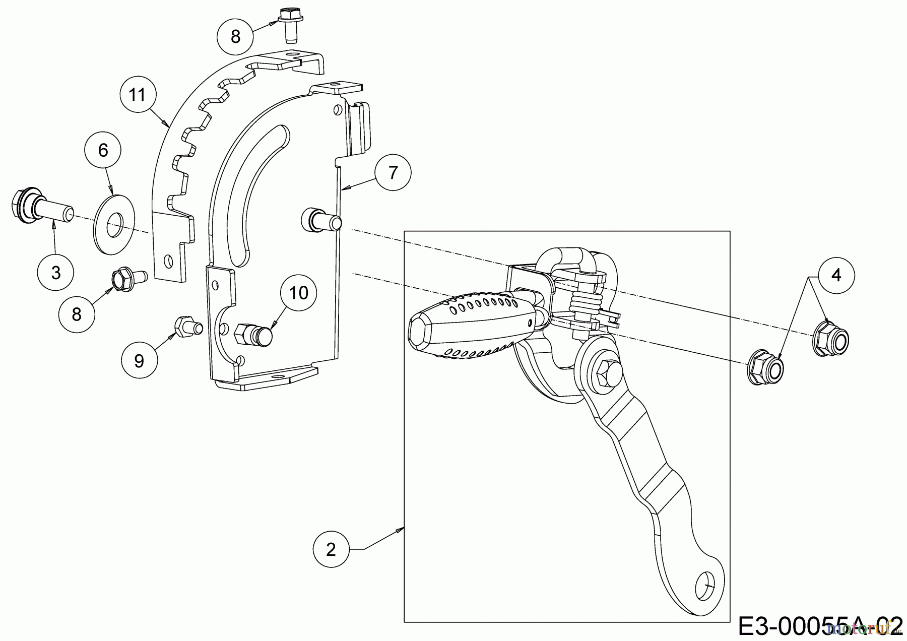  Wolf-Garten Petrol mower self propelled Expert 53 B V 12AQZA7F650  (2018) Height adjusting lever, Latch