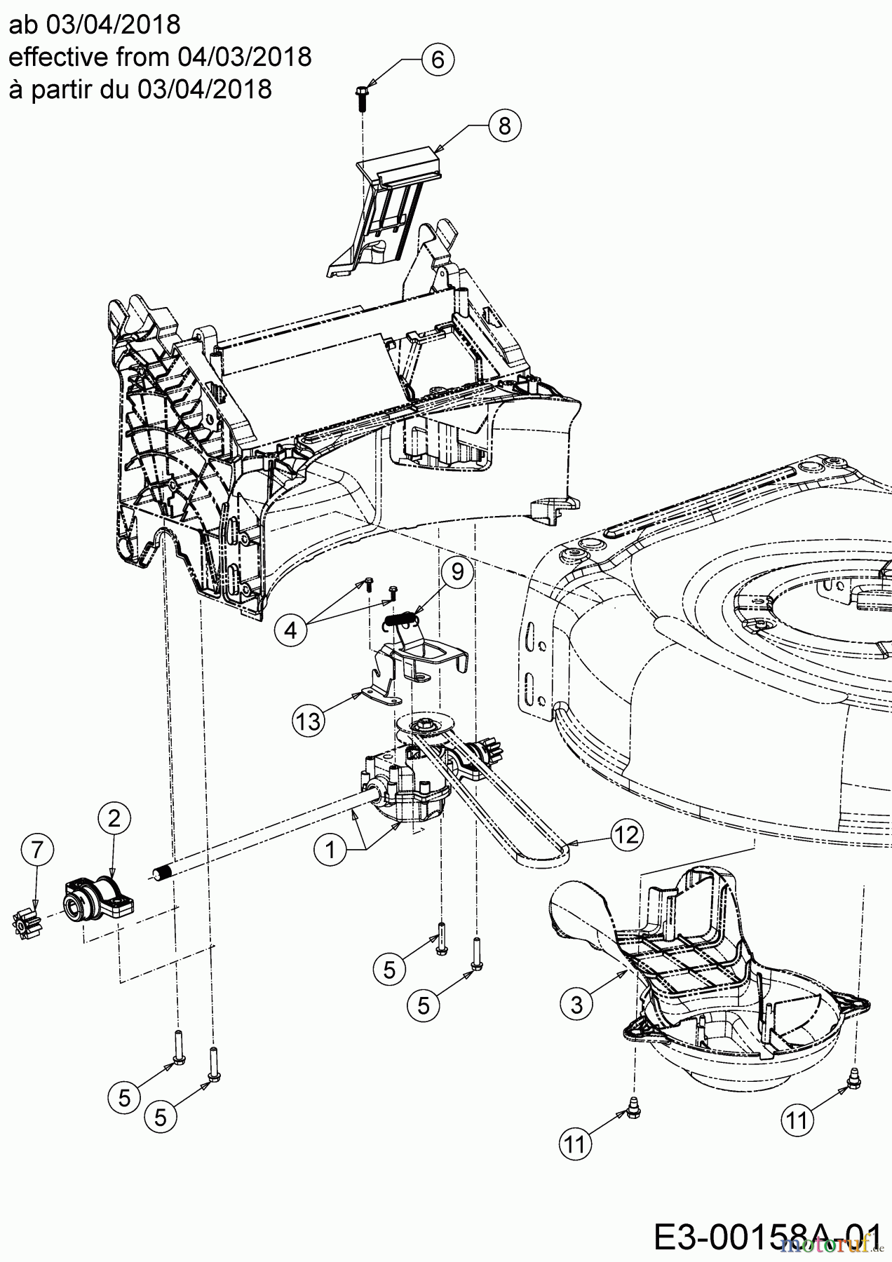 Wolf-Garten Petrol mower self propelled AH 4200 H 12A-LV5B650  (2020) Gearbox, Belt from 04/03/2018