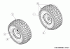 Wolf-Garten E 13/96 H 13H2795F650 (2018) Spareparts Front wheels 15x6