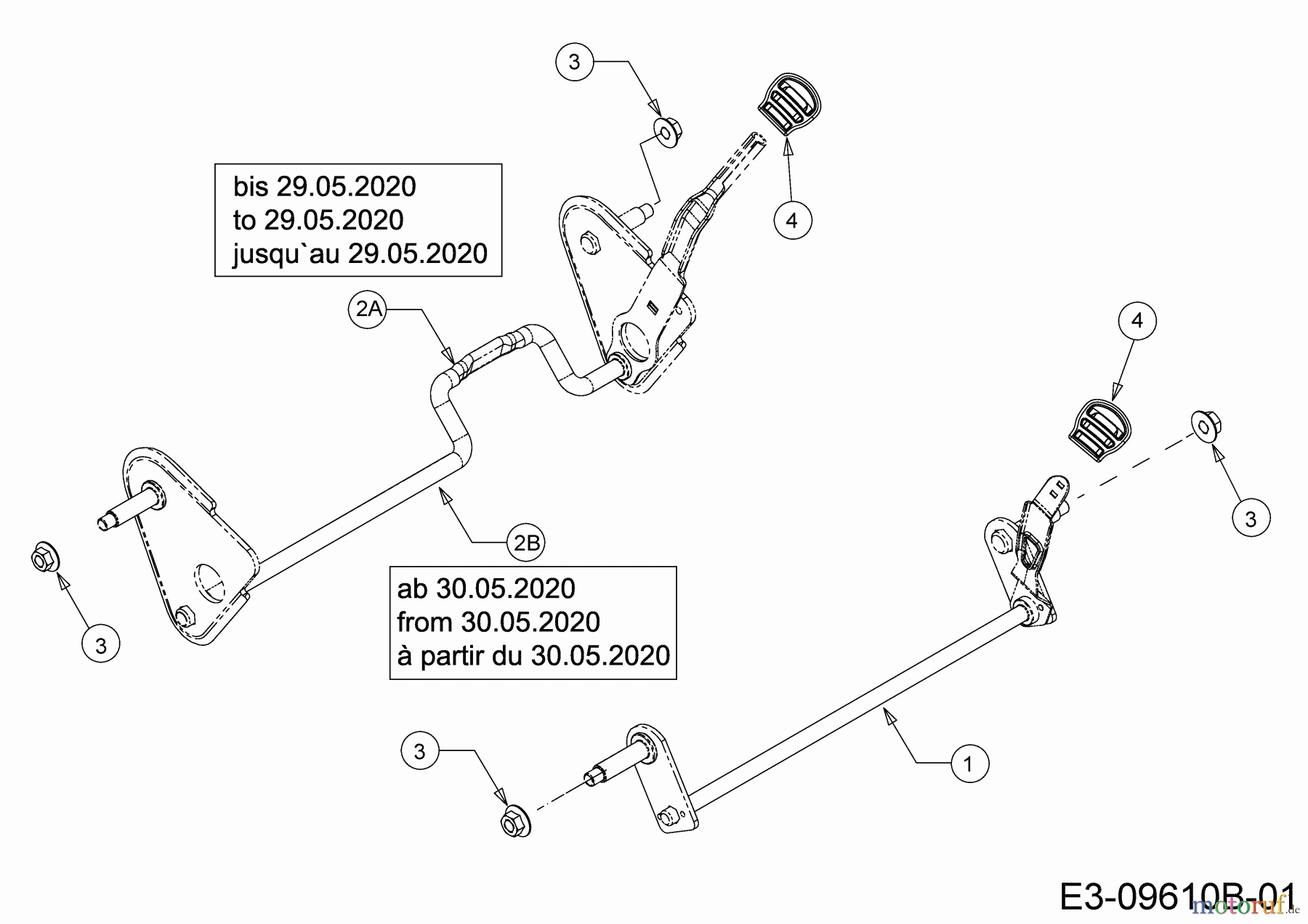  Wolf-Garten Petrol mower self propelled A 4600 A 12B-TOSC650 (2020) Axles, Height adjustment