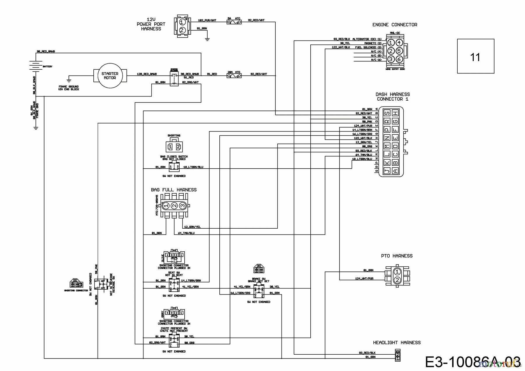  Wolf-Garten Lawn tractors 95.180 H 13ATA1VB650  (2017) Main wiring diagram