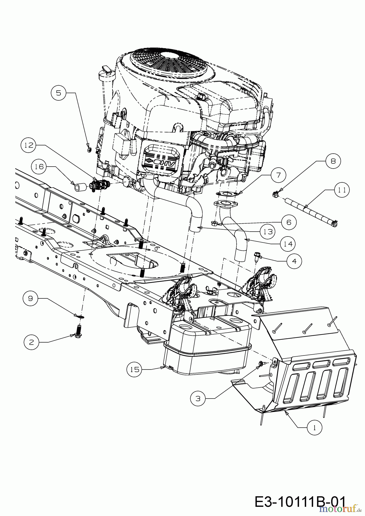  Wolf-Garten Lawn tractors 95.180 H 13CTA1VB650  (2019) Engine accessories