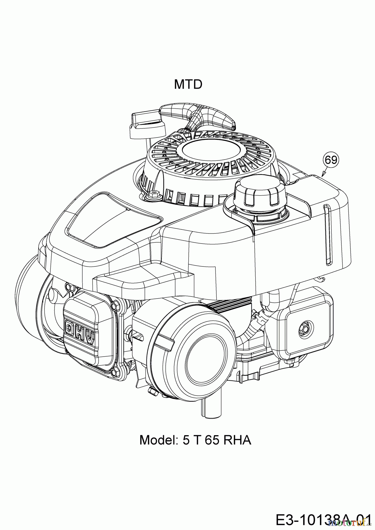  Wolf-Garten Petrol mower self propelled A 4600 A 12A-TOSC650 (2019) Engine MTD