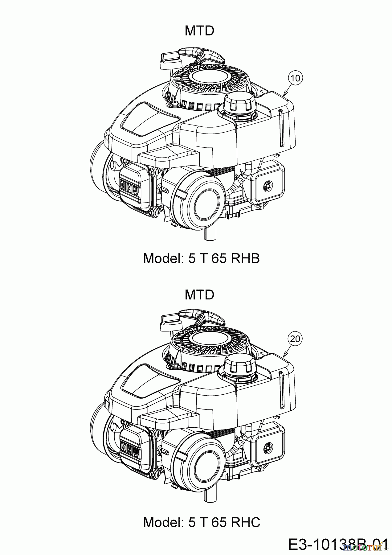  Wolf-Garten Petrol mower A 4600 11B-TOSC650 (2019) Engine MTD