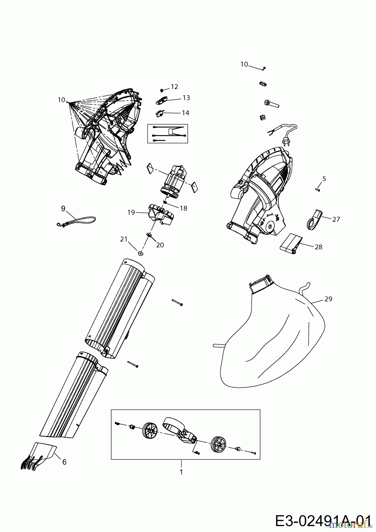  Wolf-Garten Leaf blower, Blower vac LBV 2600 E 41AB0BE7C50 (2022) Basic machine
