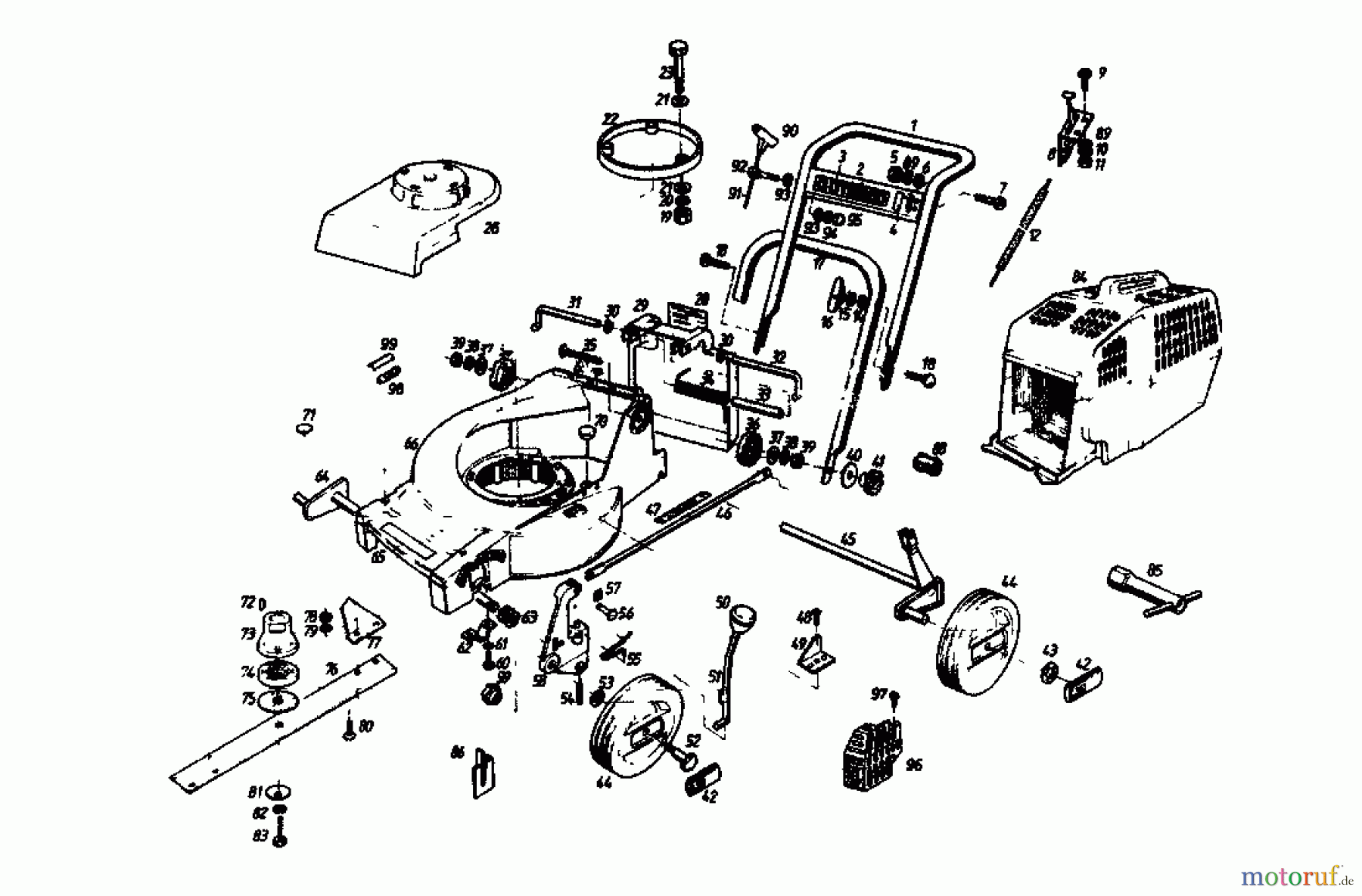  Gutbrod Petrol mower HB 45 E 02644.01  (1985) Basic machine