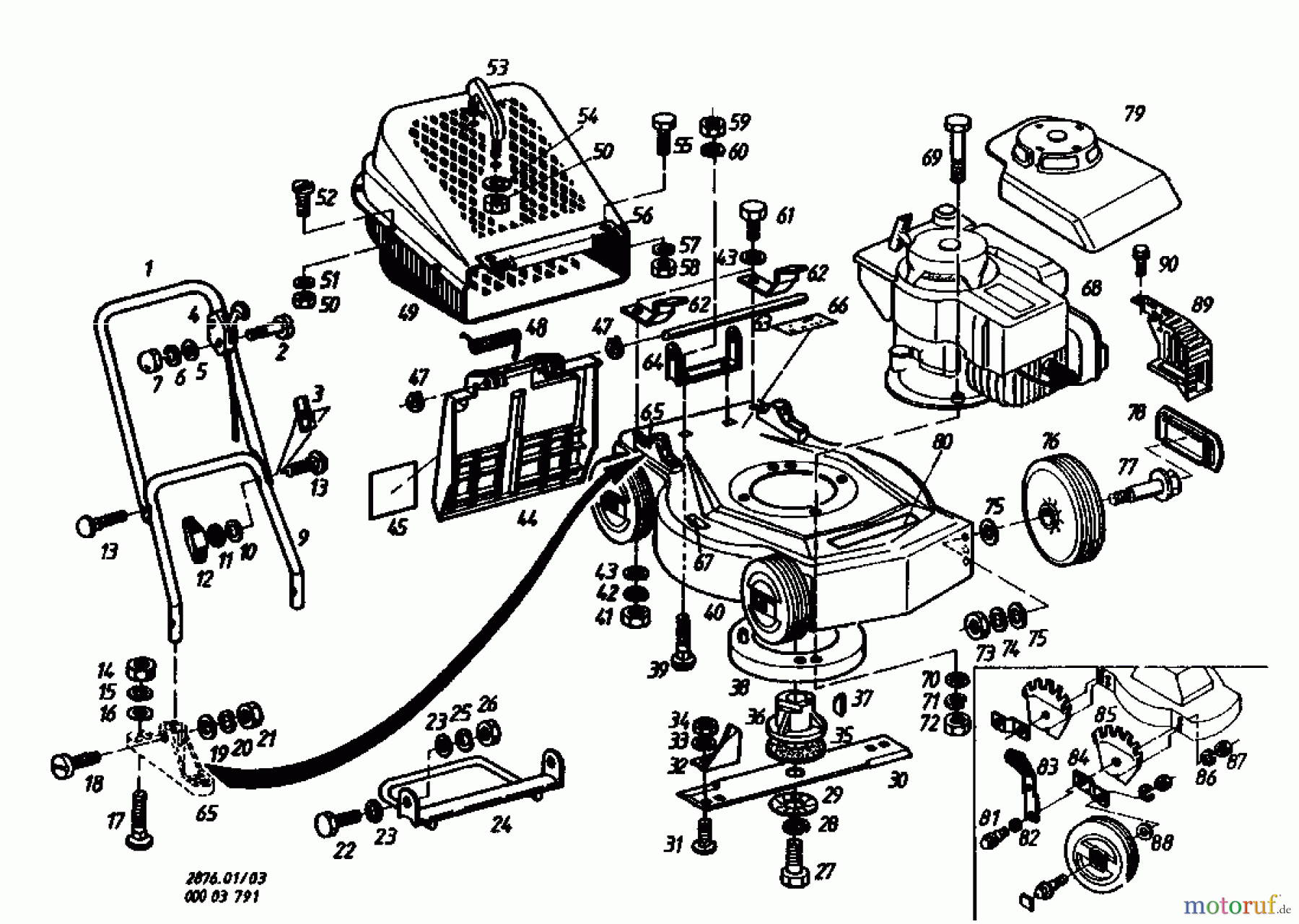  Gutbrod Petrol mower TURBO 45 B 02876.01  (1985) Basic machine