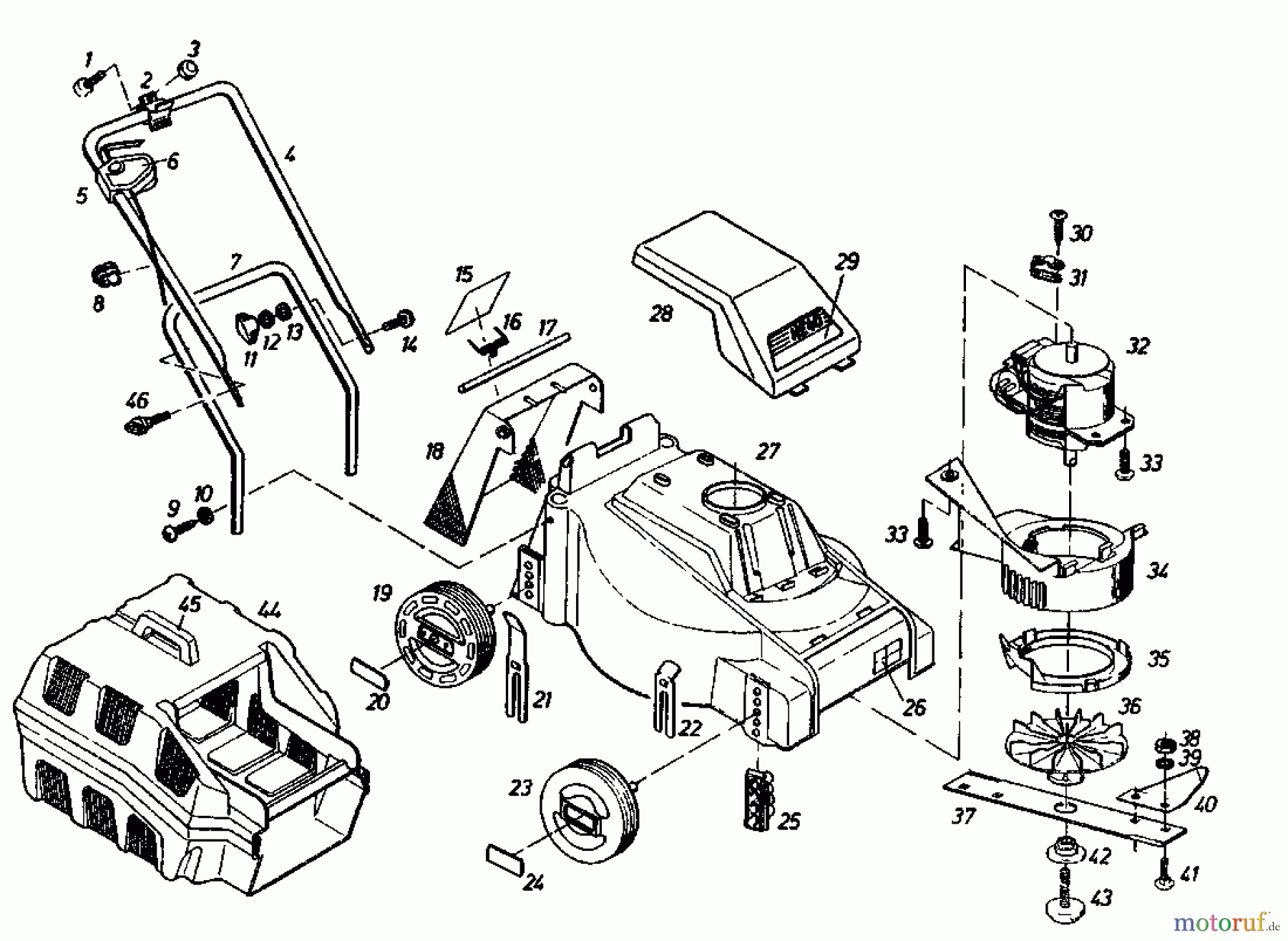  Gutbrod Electric mower HE 40 02889.02  (1985) Basic machine