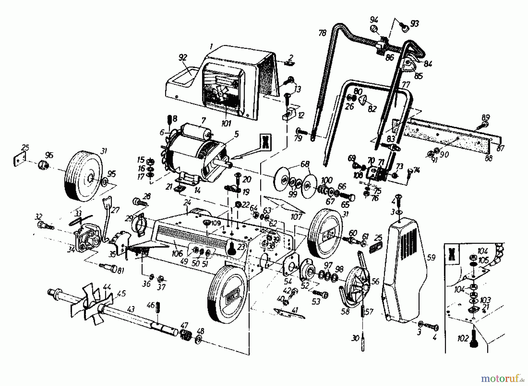  Gutbrod Scarificateur électrique VS 40 E 02699.06  (1985) Machine de base