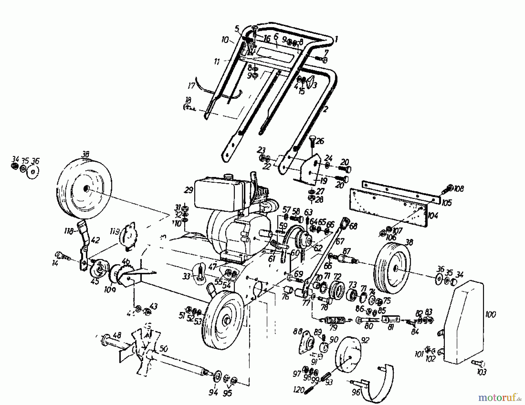  Gutbrod Petrol verticutter VS 50 A 00053.01  (1985) Basic machine