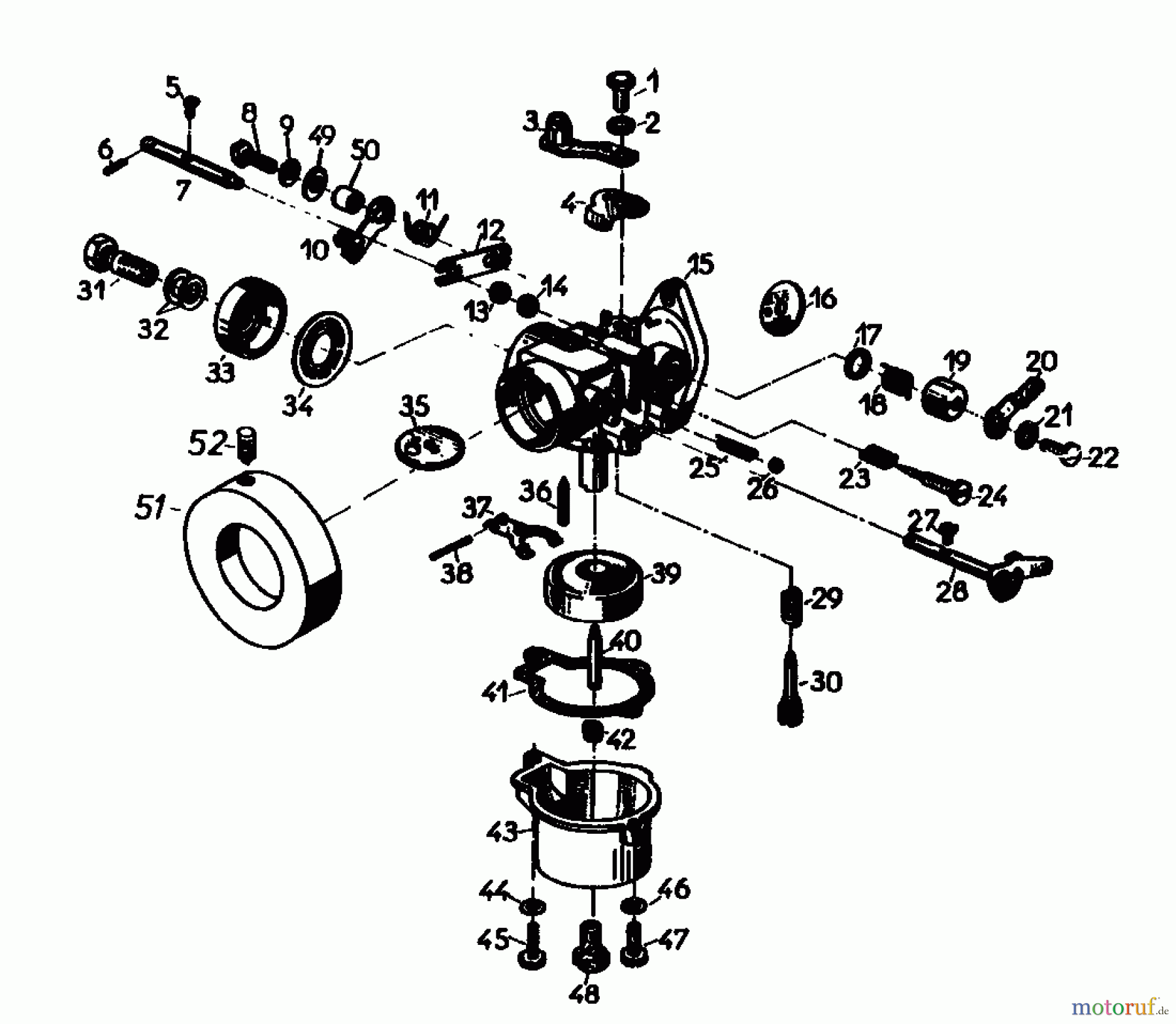  Gutbrod Cutter bar mower BM 100-2/G 07507.02  (1985) Carburetor