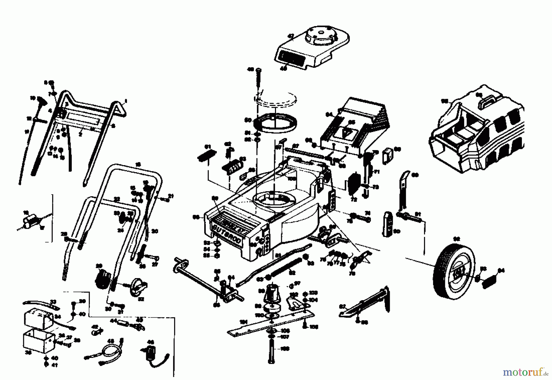  Gutbrod Petrol mower HB 40 L 02896.02  (1986) Basic machine
