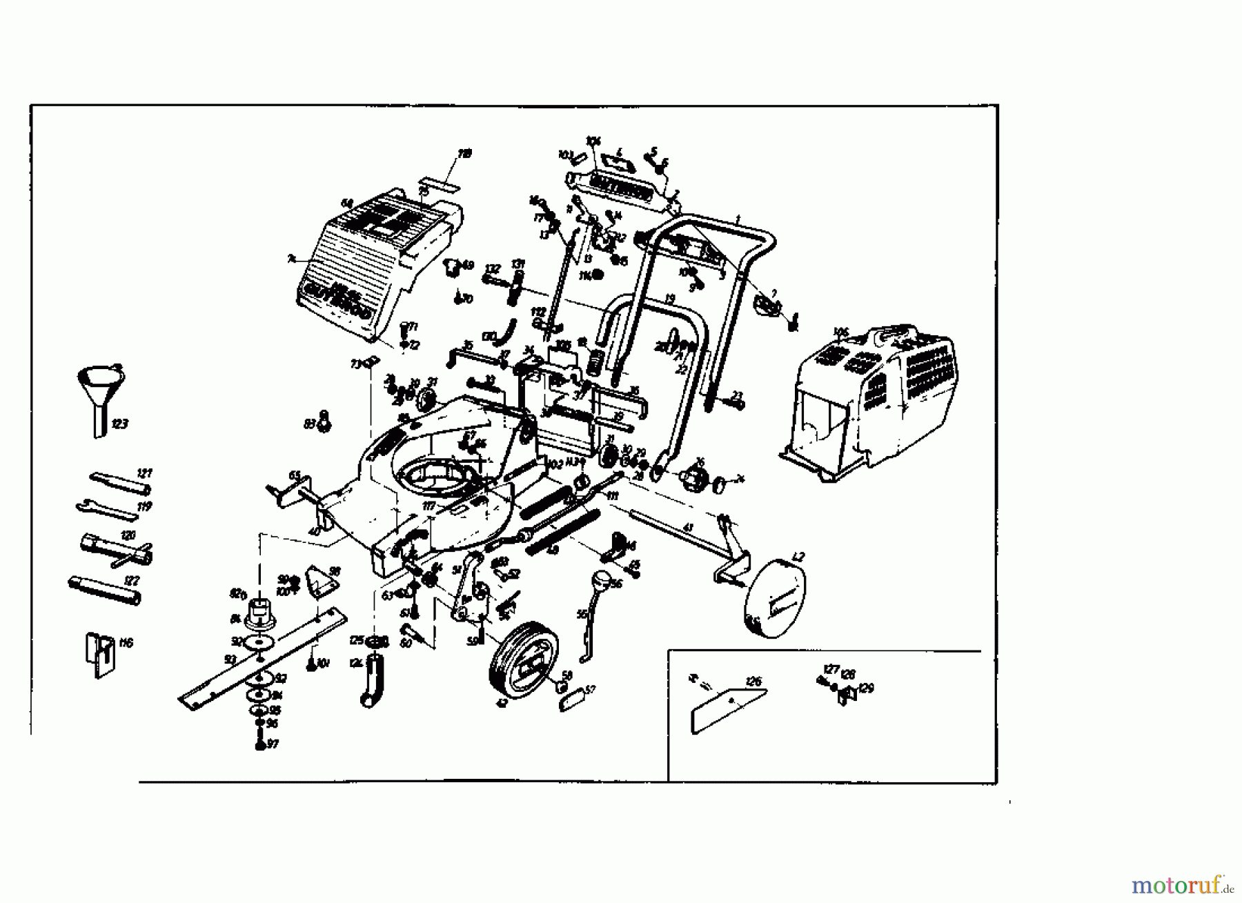  Gutbrod Petrol mower HB 45 02867.04  (1986) Basic machine