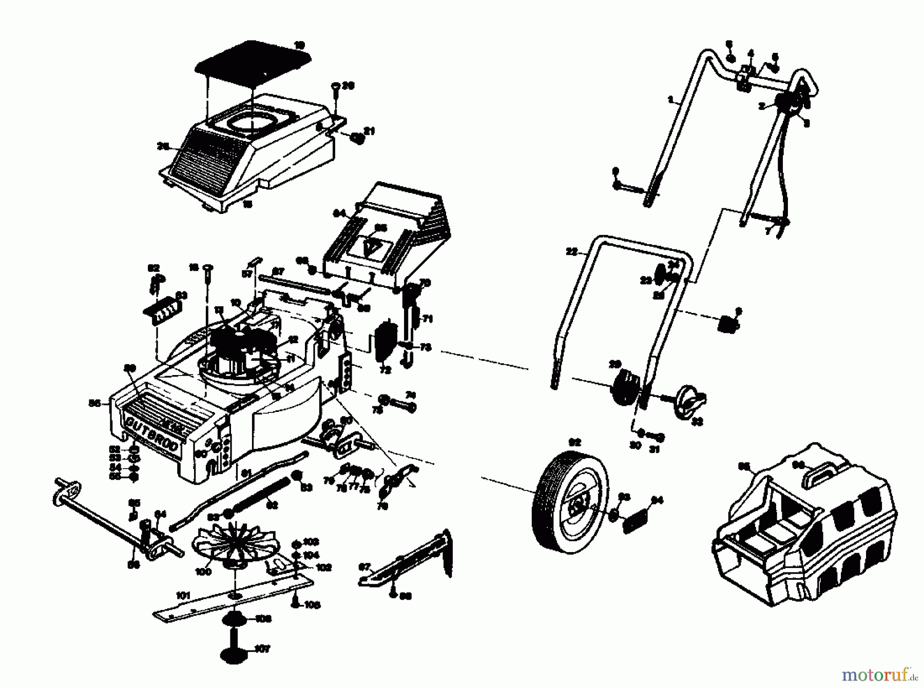  Gutbrod Electric mower HE 40 L 02895.01  (1986) Basic machine