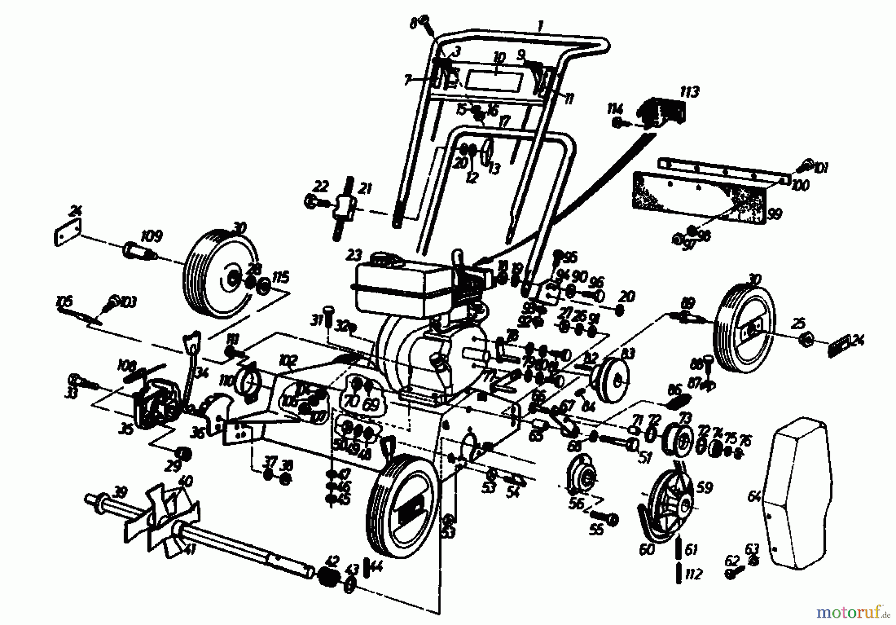  Gutbrod Motorvertikutierer VS 40 A 00054.04  (1986) Grundgerät