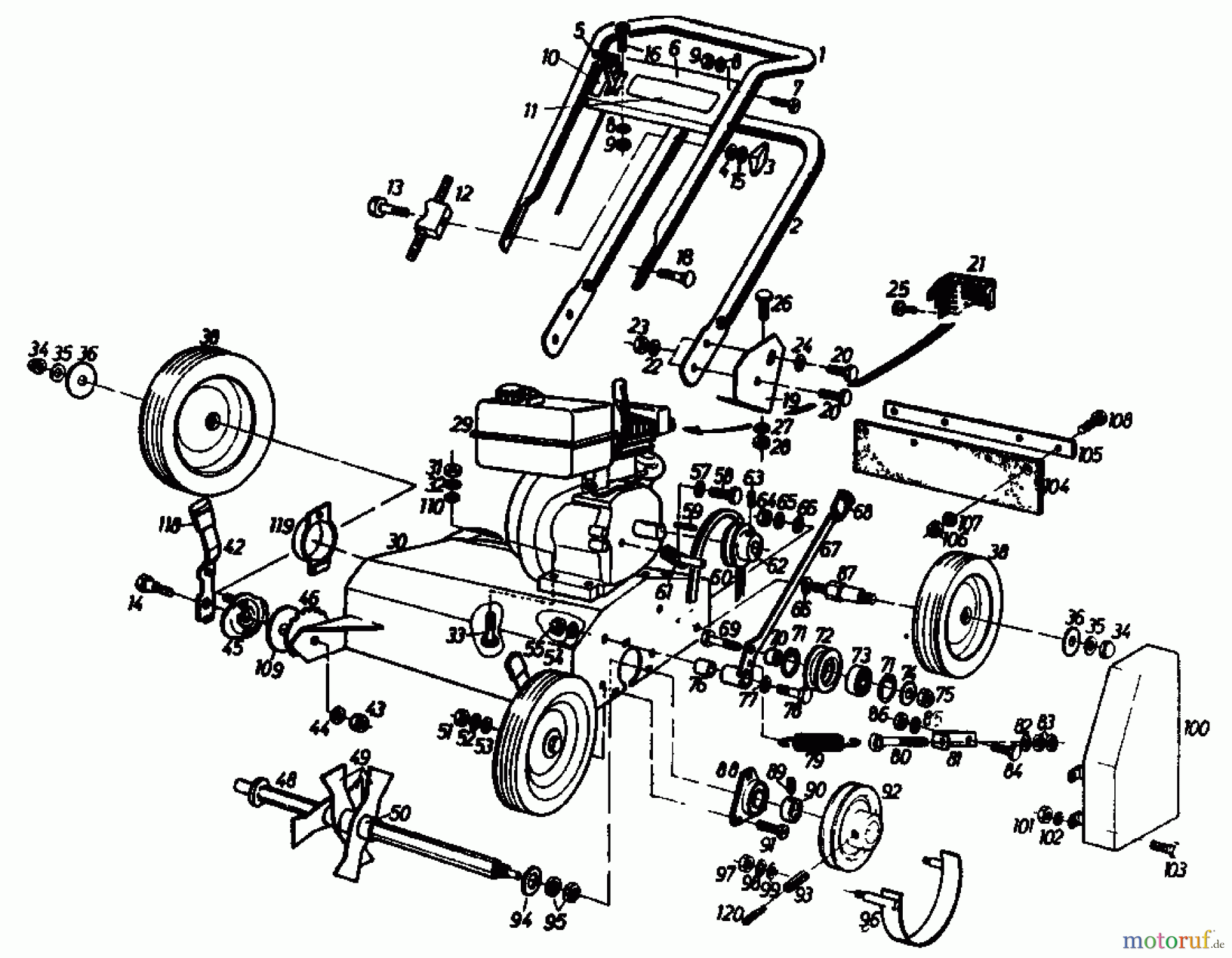  Gutbrod Petrol verticutter VS 50 A 00053.01  (1986) Basic machine