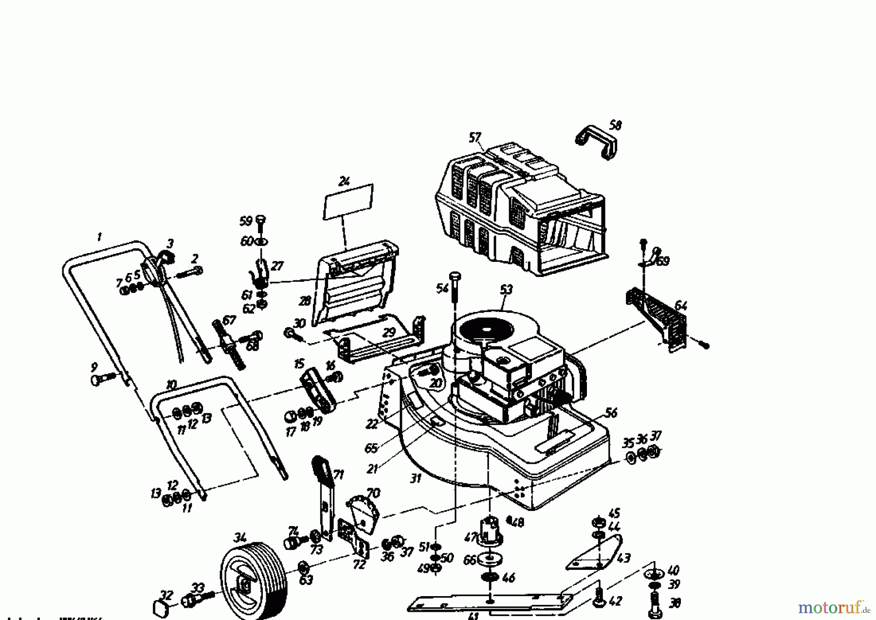  Golf Petrol mower Golf HB-BS 02880.05  (1987) Basic machine