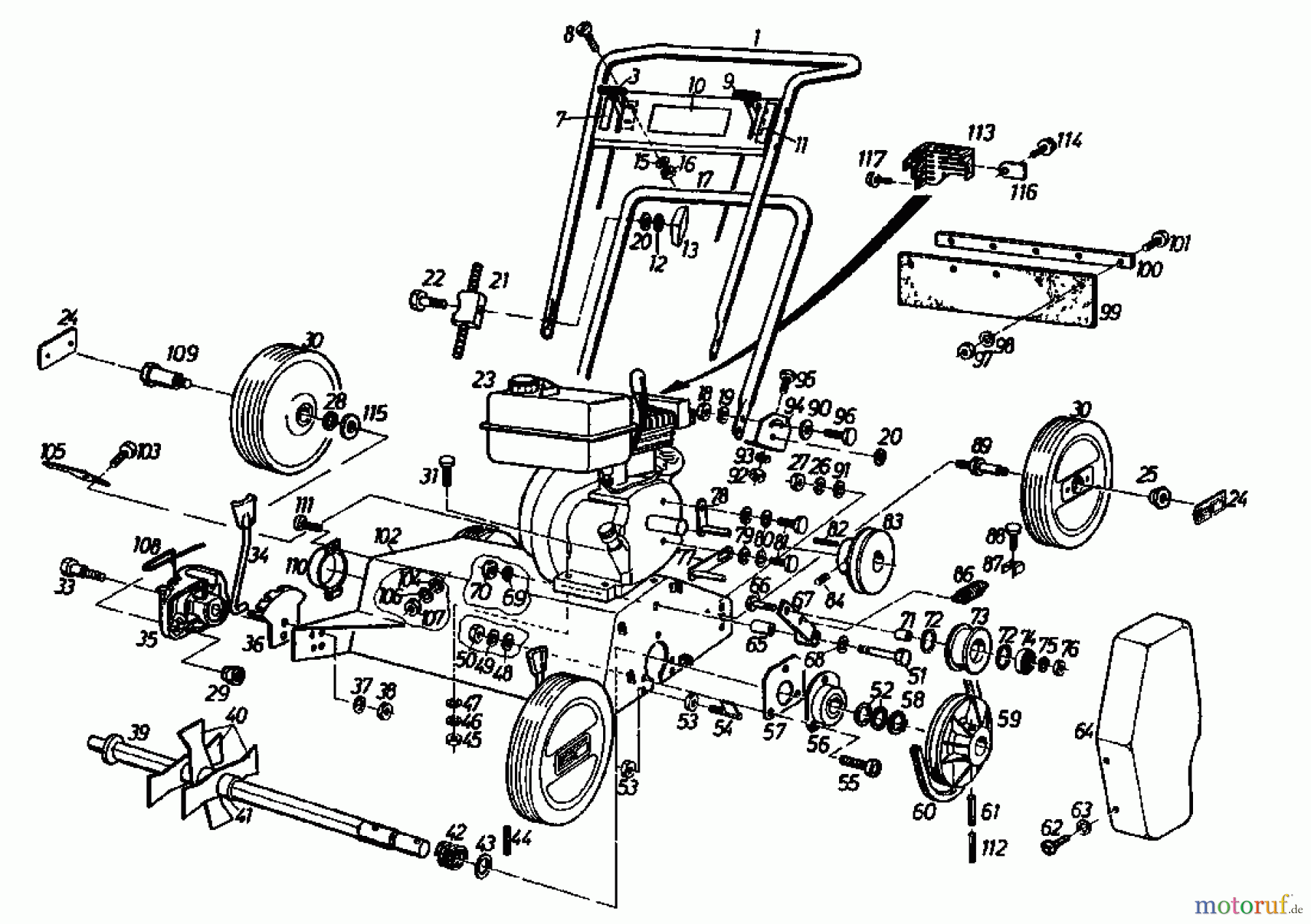  Gutbrod Petrol verticutter VS 40 A 00054.04  (1987) Basic machine