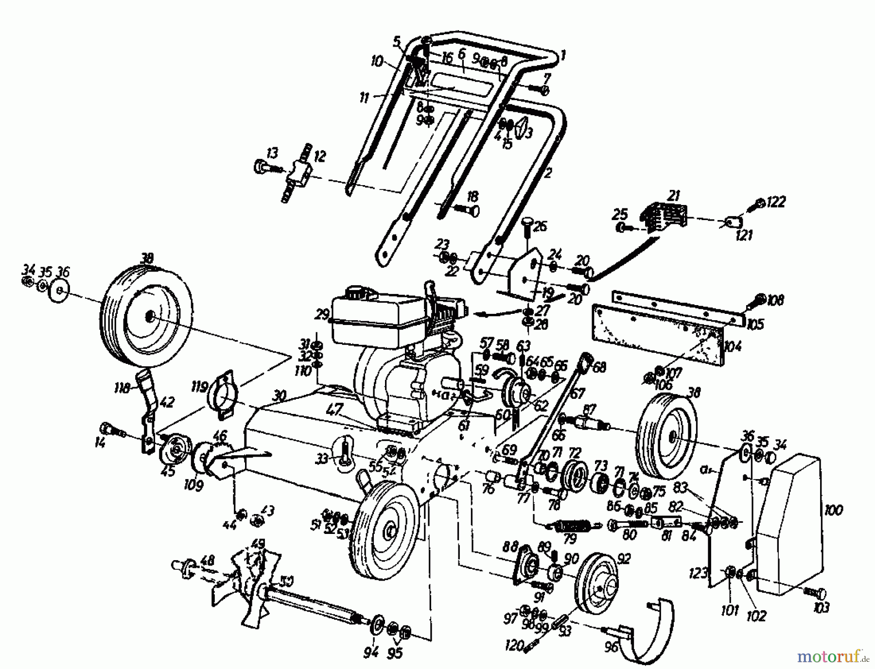  Gutbrod Petrol verticutter VS 50 A 00053.01  (1987) Basic machine