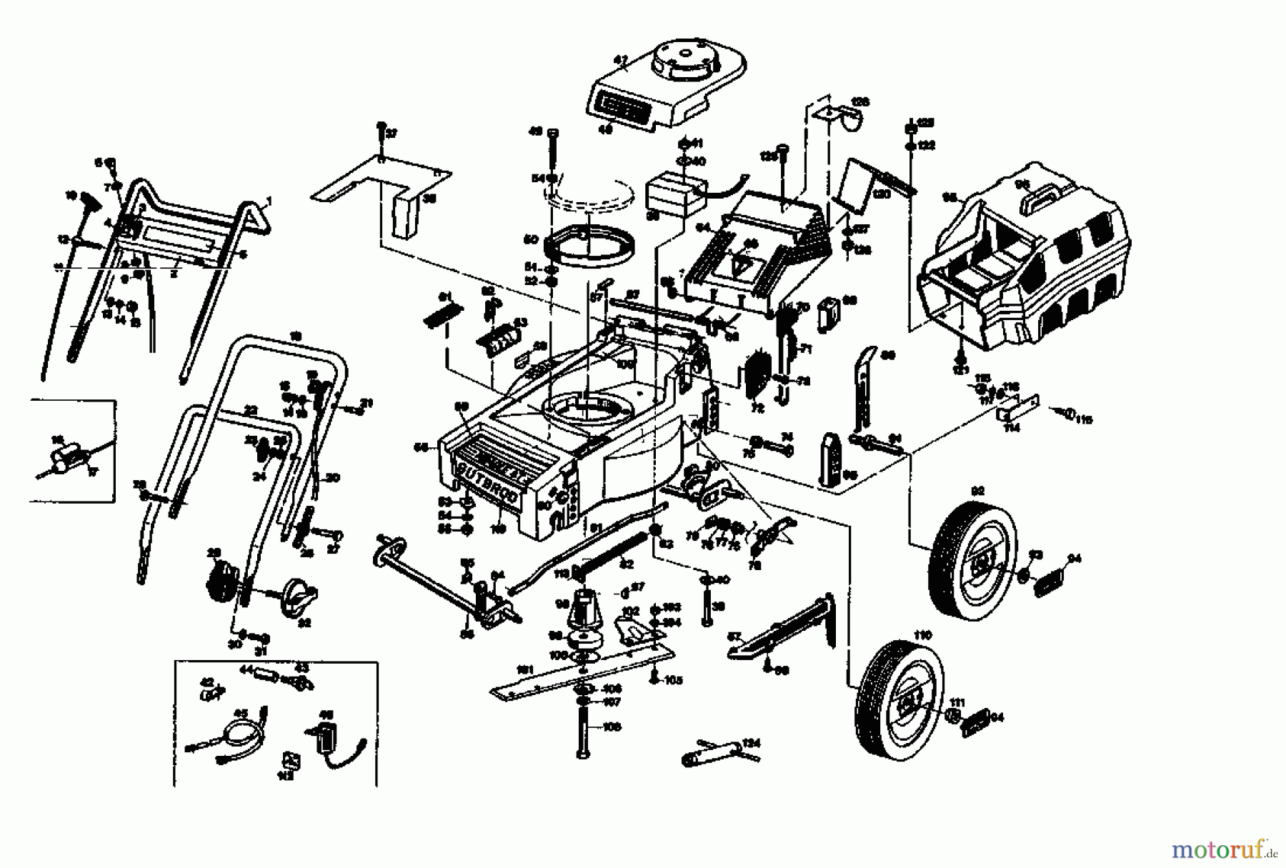  Gutbrod Petrol mower HB 40 L 02896.02  (1987) Basic machine