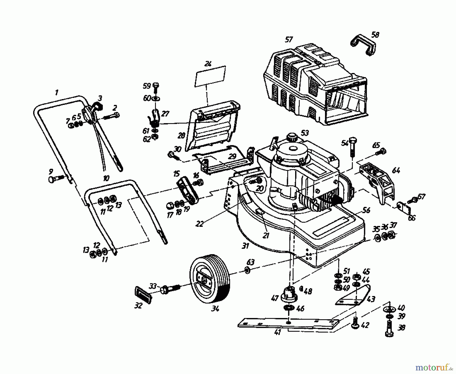  Gutbrod Petrol mower TURBO 46 HB 02893.01  (1987) Basic machine