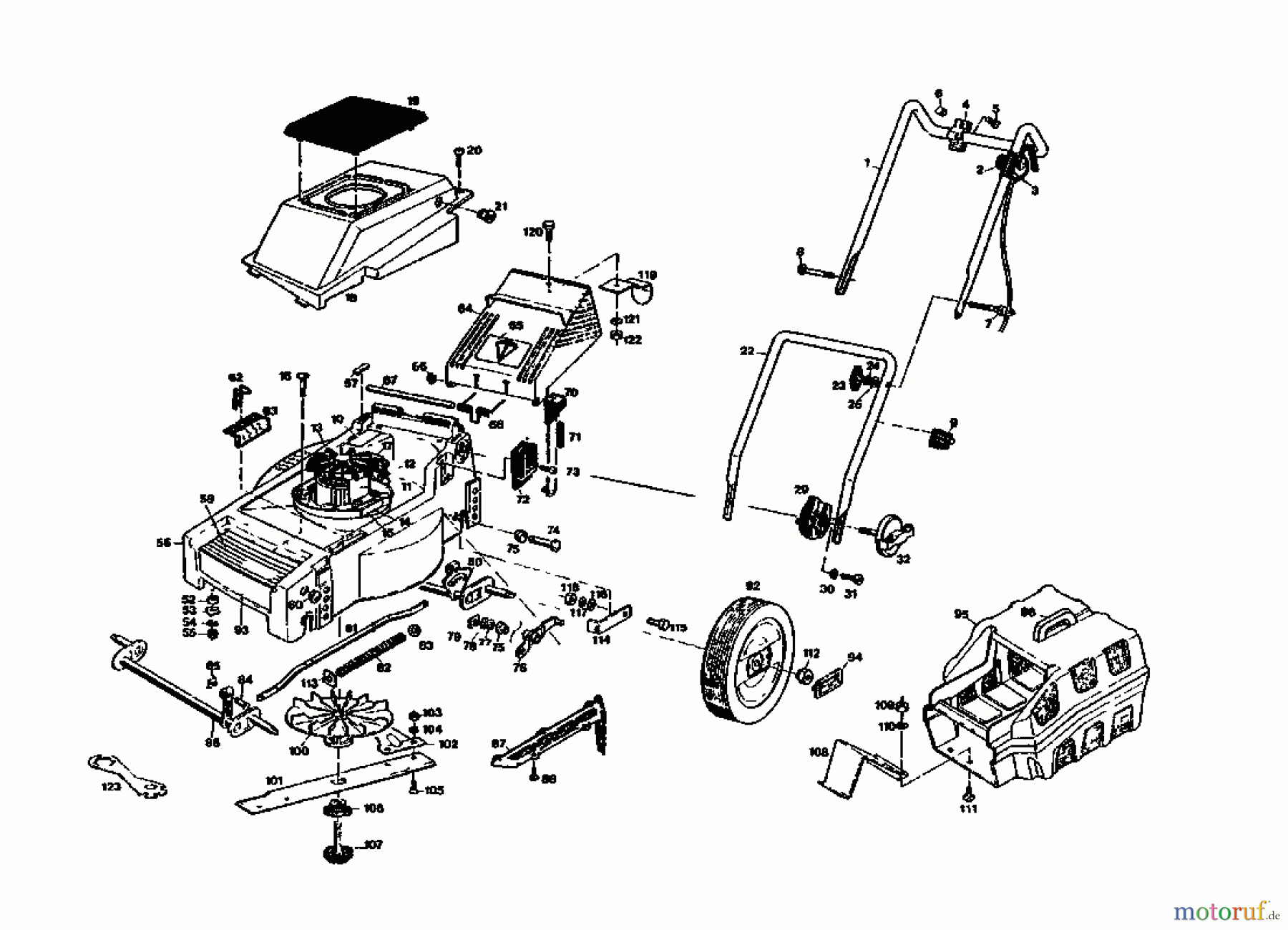  Gutbrod Electric mower HE 40 L 02895.01  (1987) Basic machine